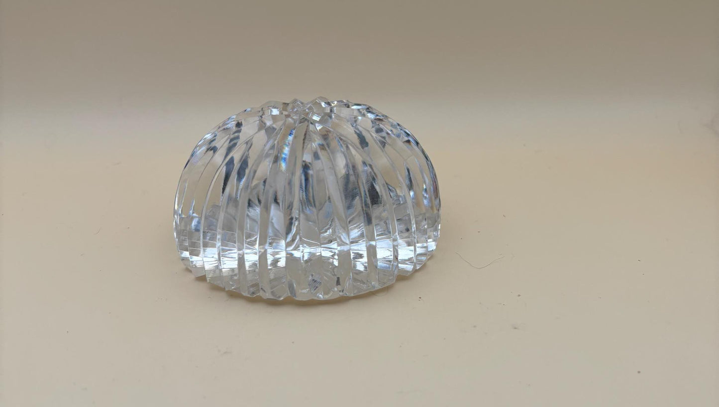 Vintage Lead Glass Crystal Glass Paperweight Multi-Faceted Crystal Glass Lover Antiques and Vintage