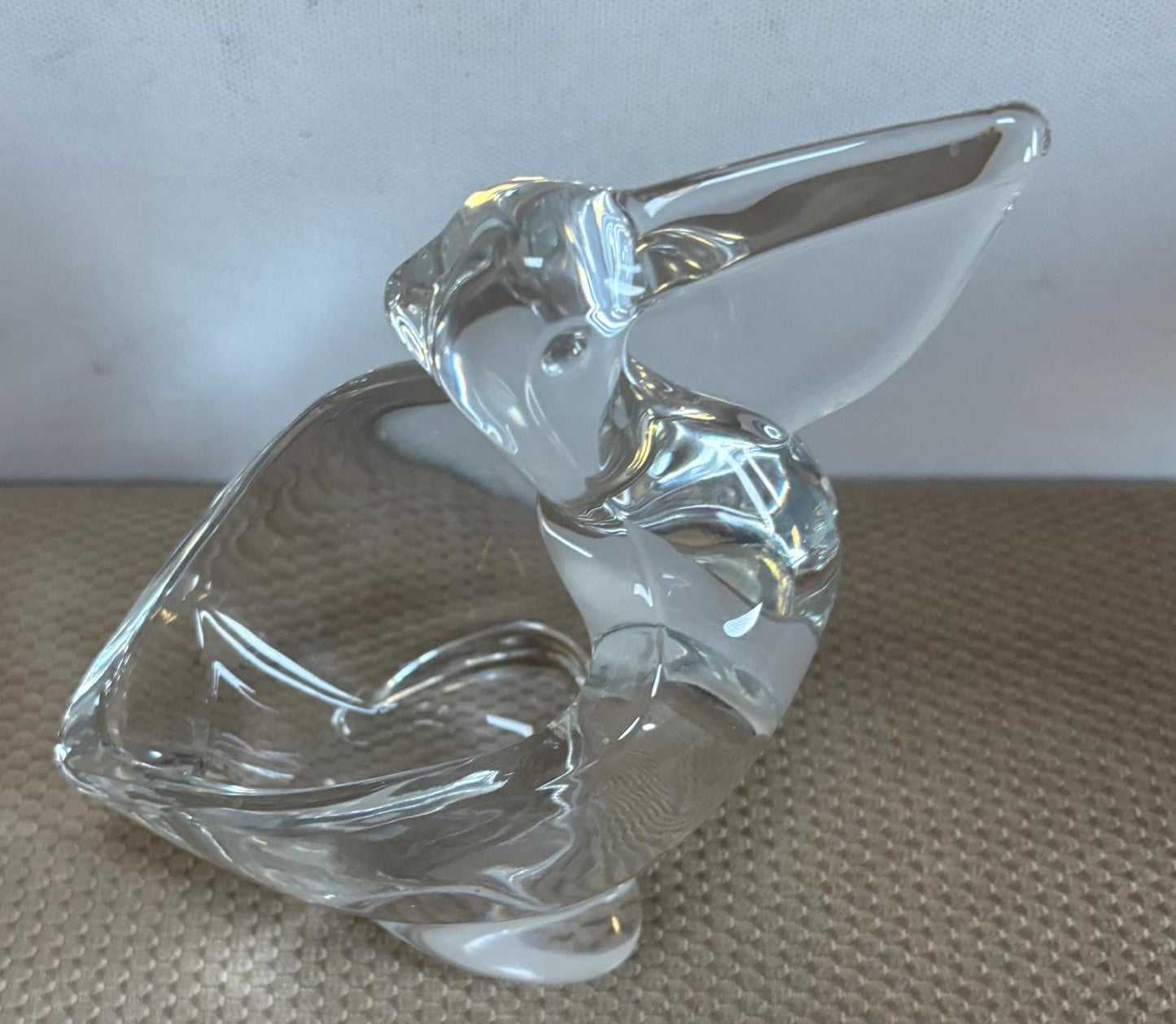 Vintage Hand Blown Glass Pelican with Candy Dish Lover Antiques and Vintage