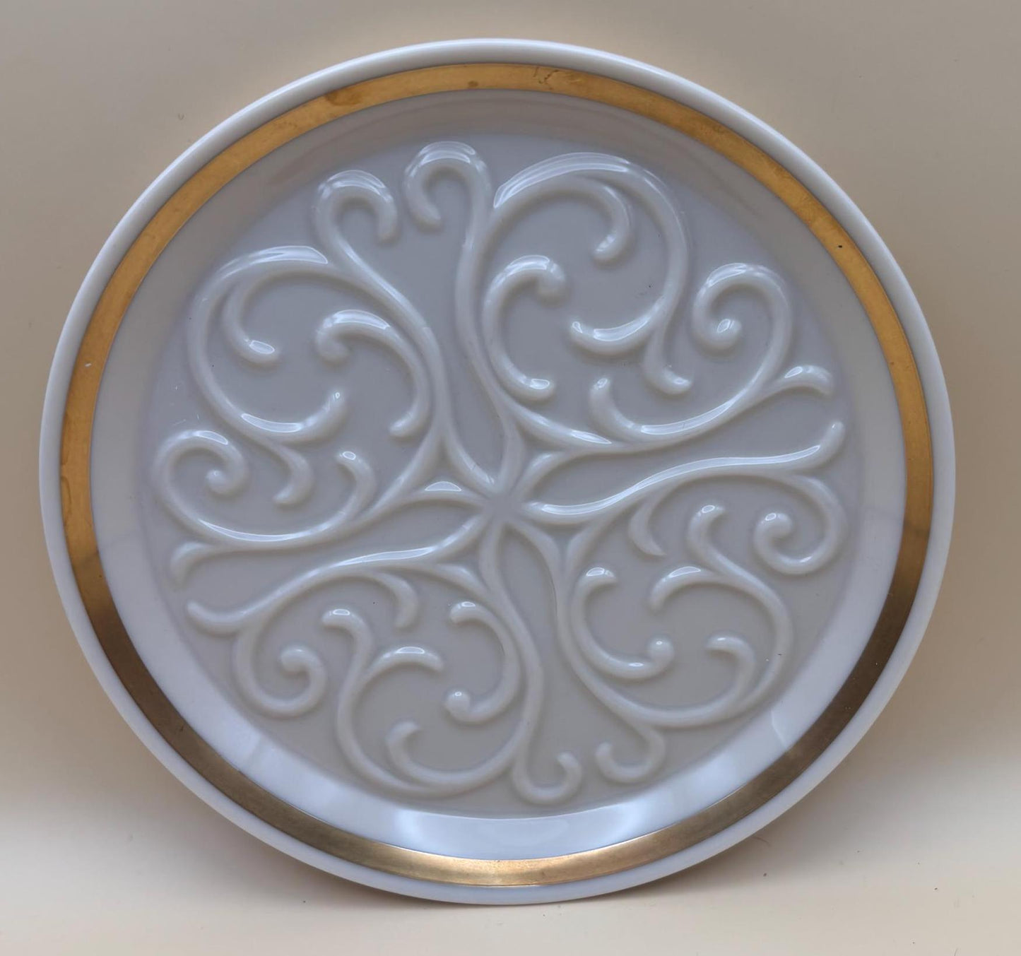 Vintage Lenox Gold Gilded Coaster Scroll Design Dresser Plate Gold Gilded Lover Antiques Vintage