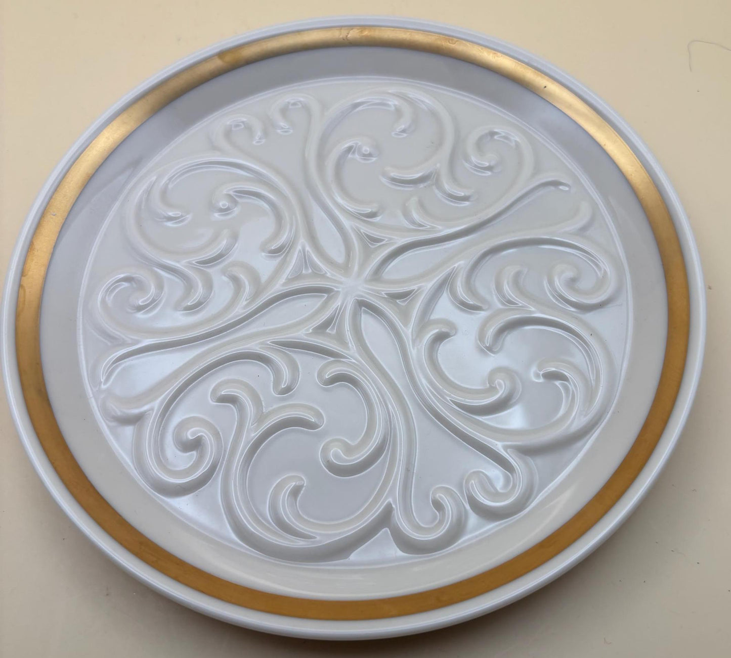 Vintage Lenox Gold Gilded Coaster Scroll Design Dresser Plate Gold Gilded Lover Antiques Vintage