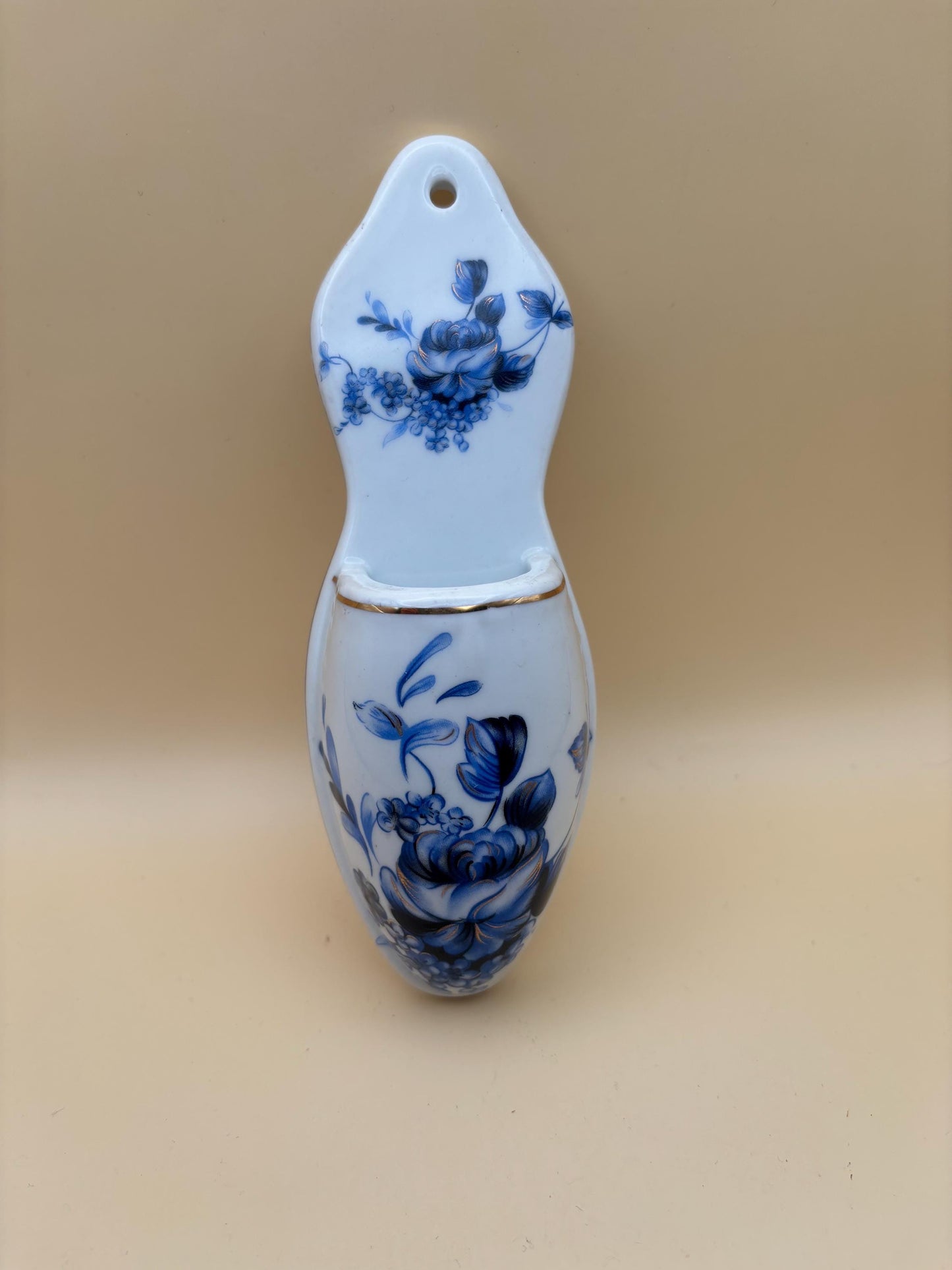 Vintage Glass Vase with Flower Design at Mouth Lover Antiques and Vintage