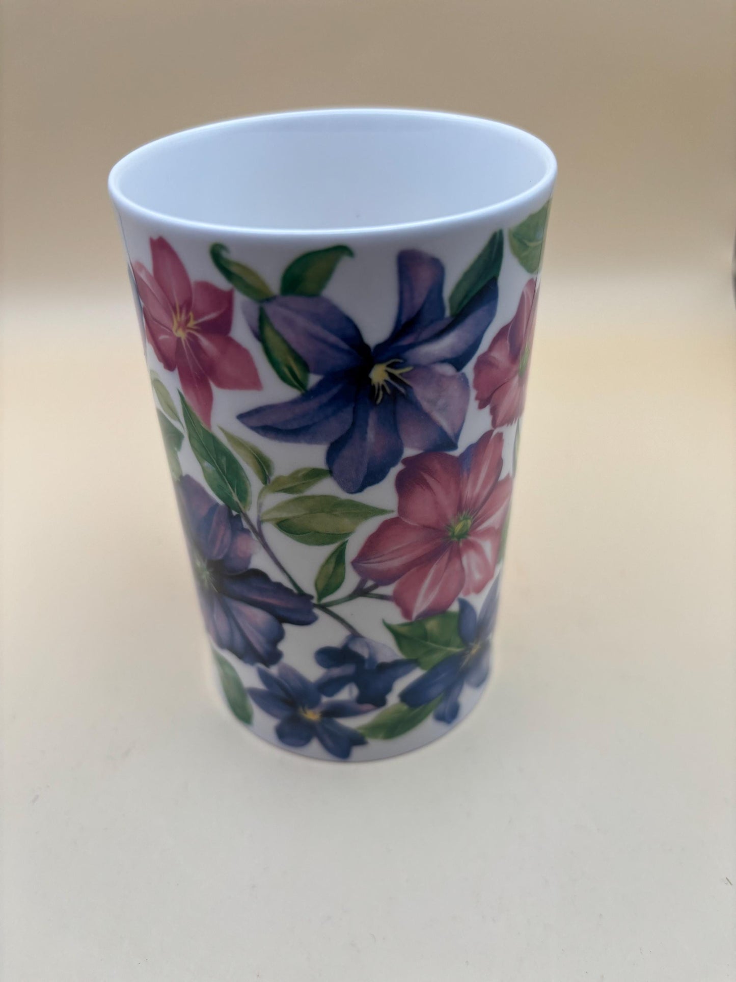 Vintage Glass Vase with Flower Design at Mouth Lover Antiques and Vintage