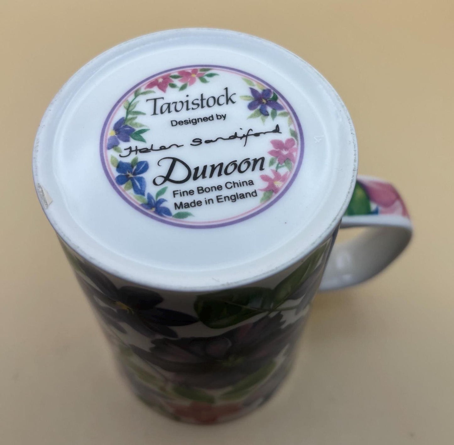 Vintage Tavistock Designed by Helen Sanford Dunoon Fine Bone China Floral Cup Made in England Lover Antiques and Vintage