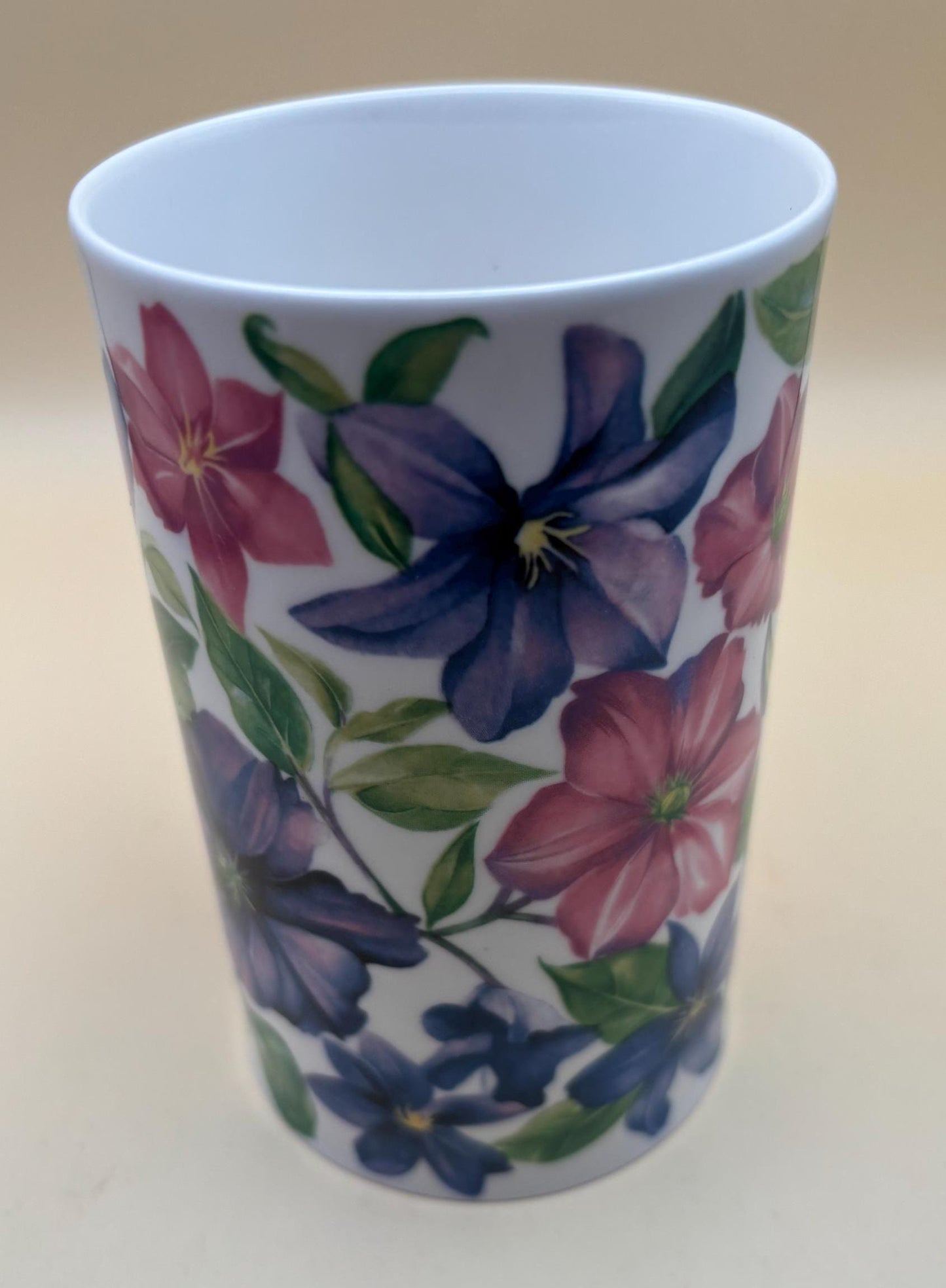 Vintage Glass Vase with Flower Design at Mouth Lover Antiques and Vintage