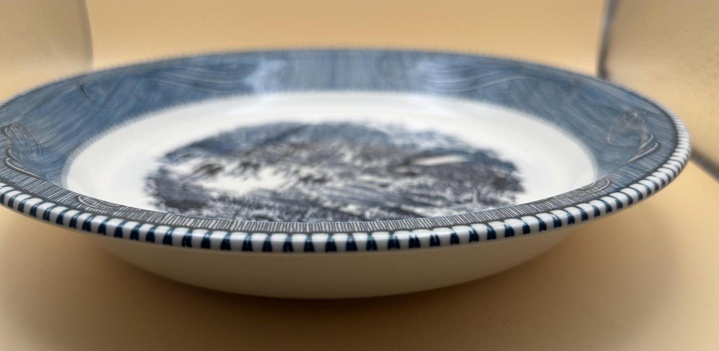 Vintage Jeannette Pie Plate Blue & White Royal China Plate Lover Antiques and Vintage