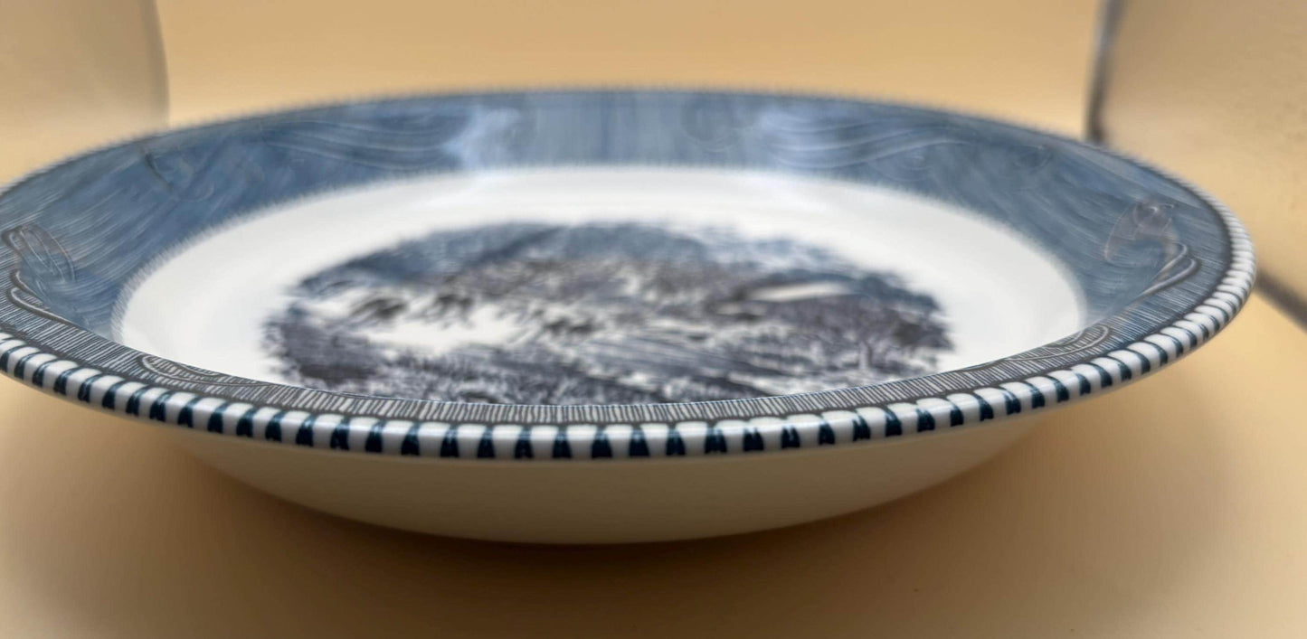 Vintage Jeannette Pie Plate Blue & White Royal China Plate Lover Antiques and Vintage