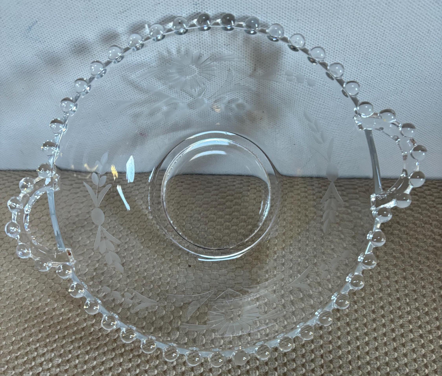Antique Imperial Glass Wide Bowl Star of David Design Lover Antiques and Vintage
