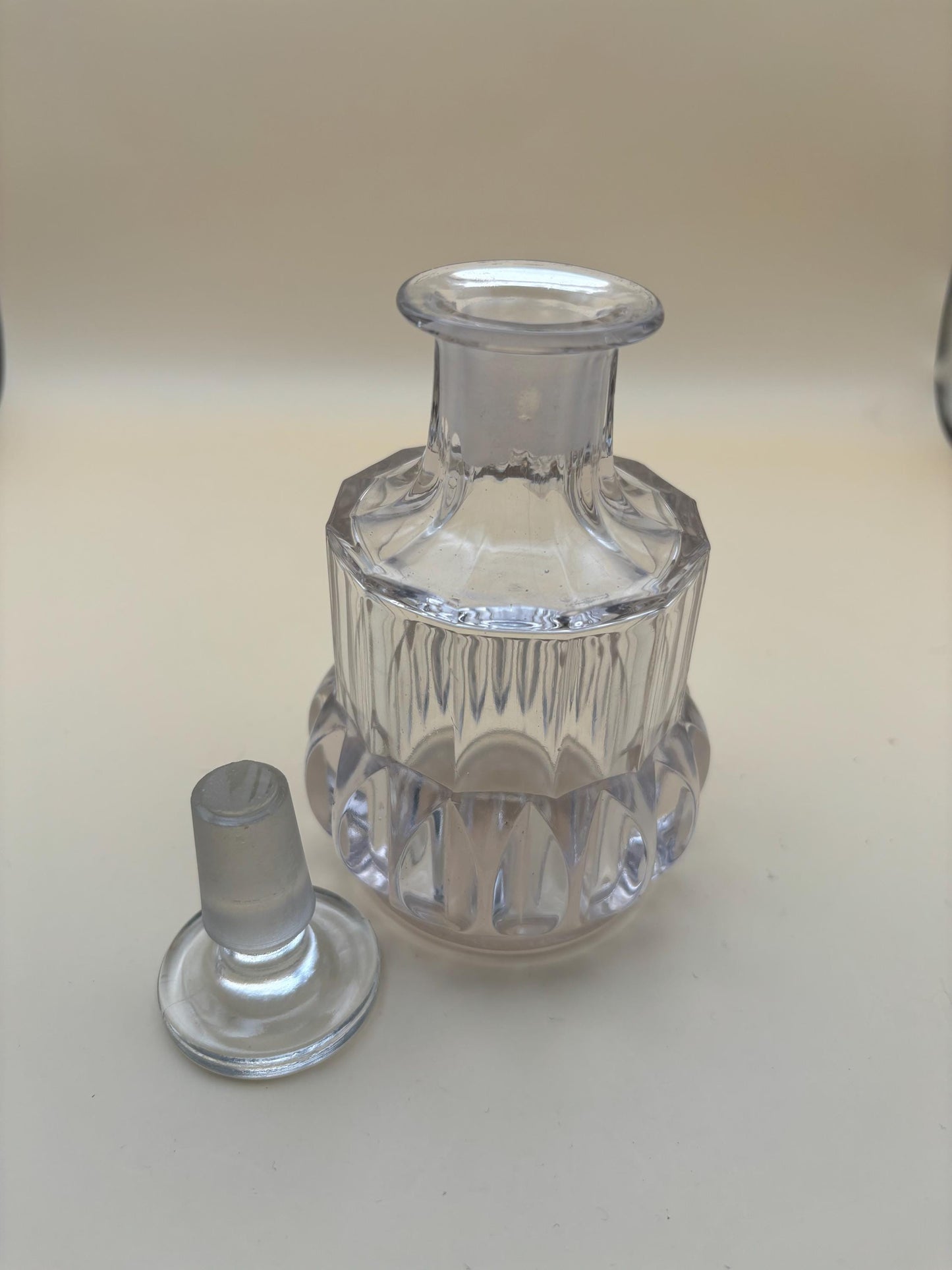 Vintage Glass Perfume Bottle with Stopper Glass Decanter Lover Antiques and Vintage