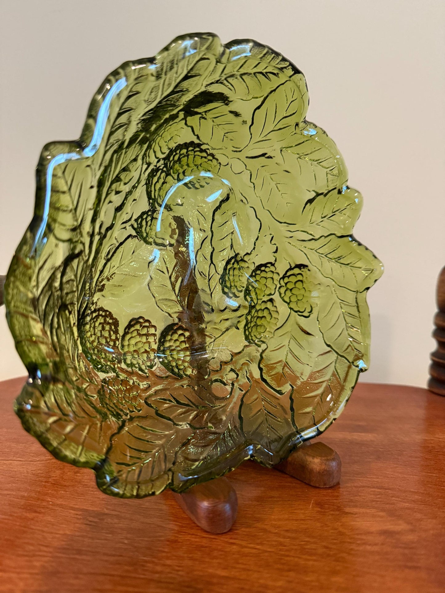 Vintage Green Glass Bowl Trinket Dish Lover Antiques and Vintage