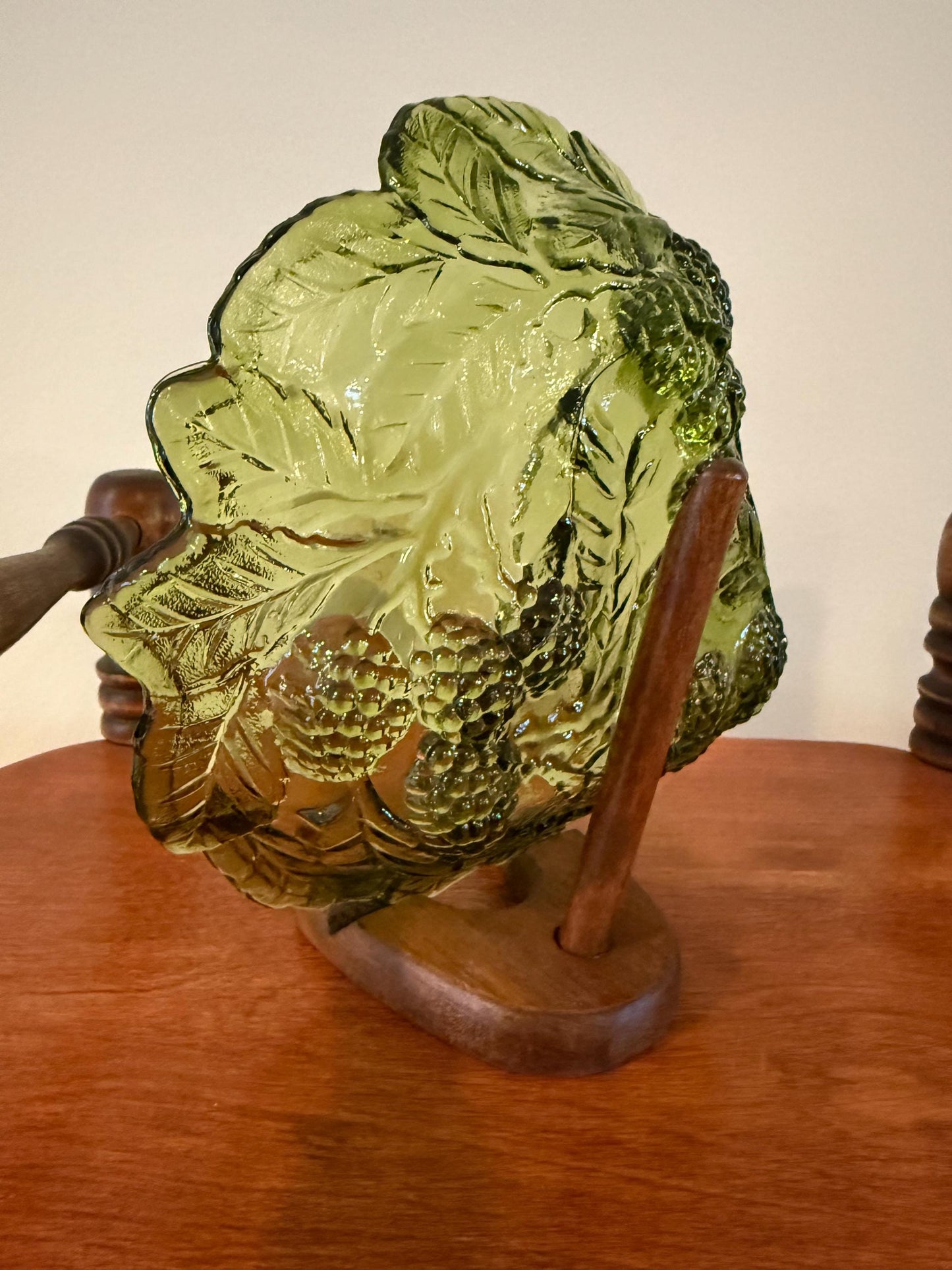 Vintage Green Glass Bowl Trinket Dish Lover Antiques and Vintage