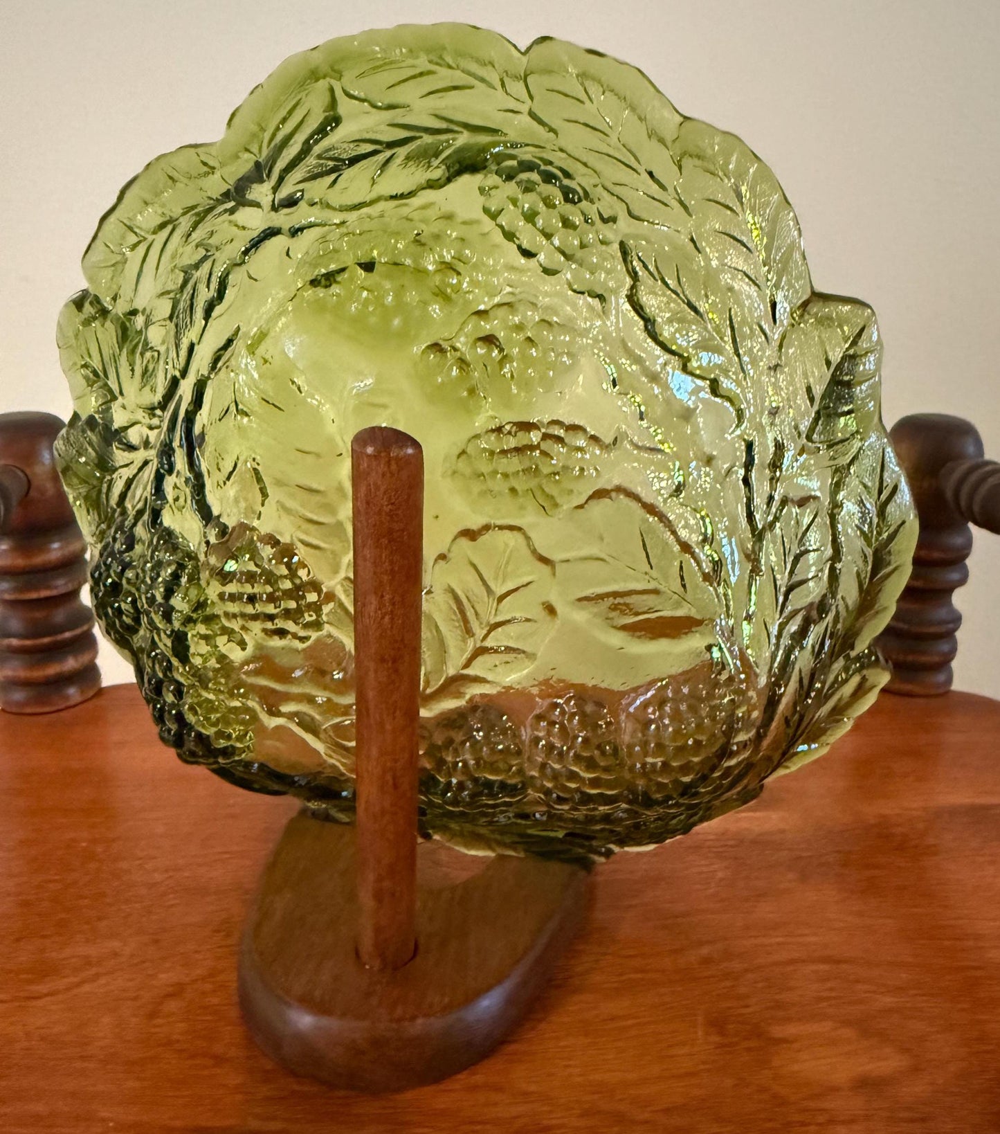 Vintage Green Glass Bowl Trinket Dish Lover Antiques and Vintage