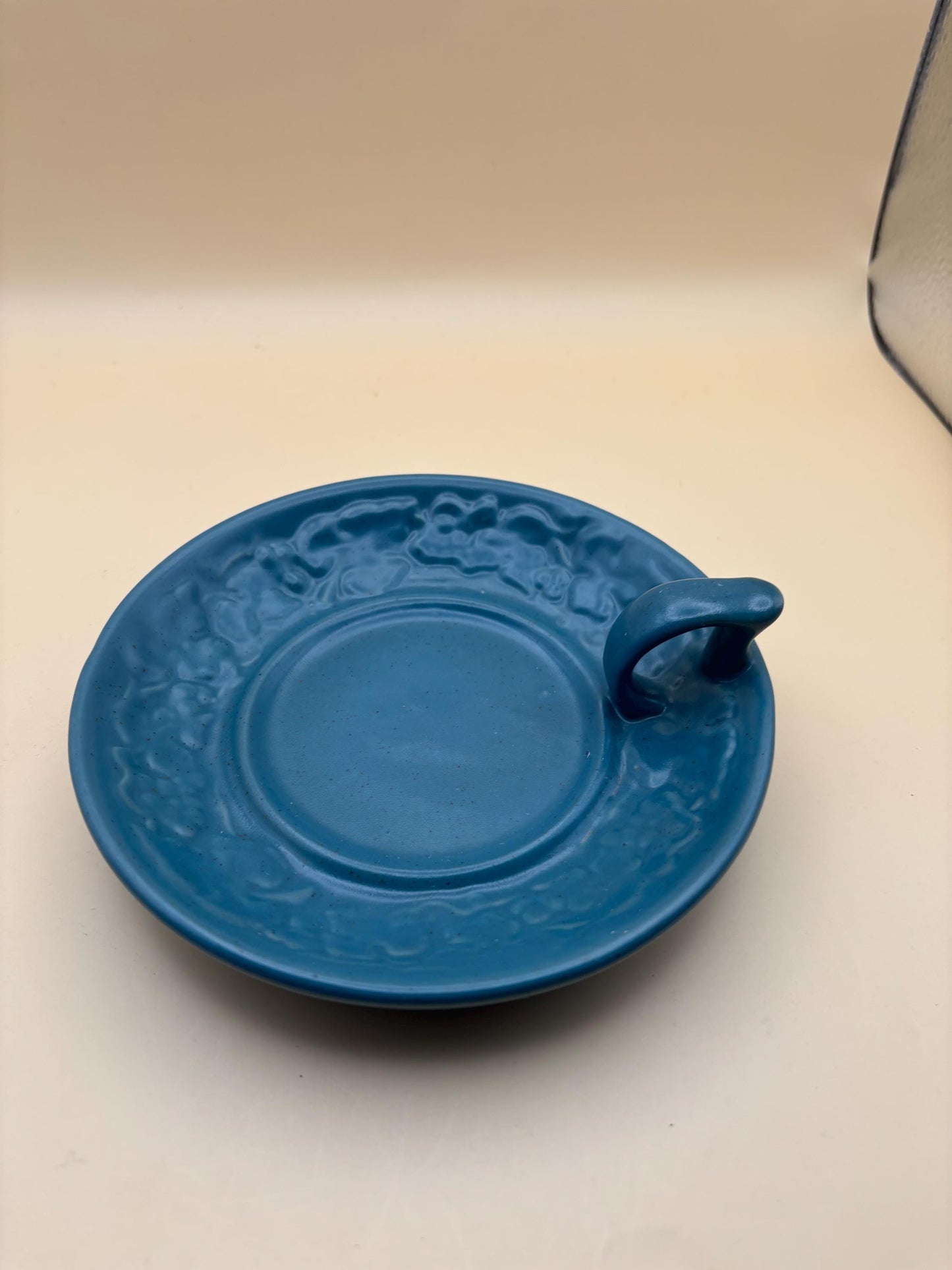 Vintage Coalport Turquoise Plate with Handle Lover Antiques and Vintage