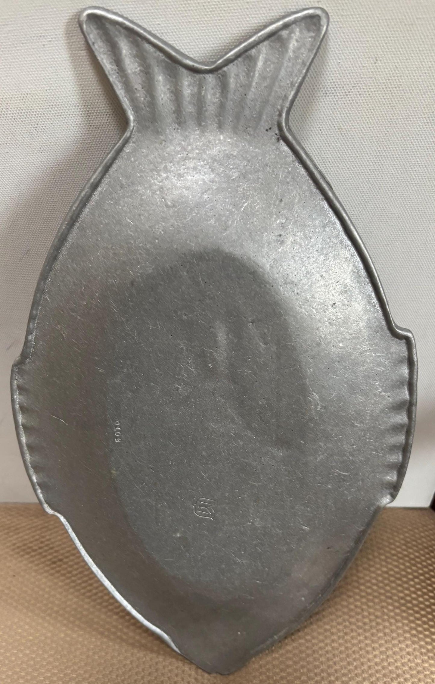 Vintage York Metalworks Pewter Fish Tray Lover Antiques and Vintage