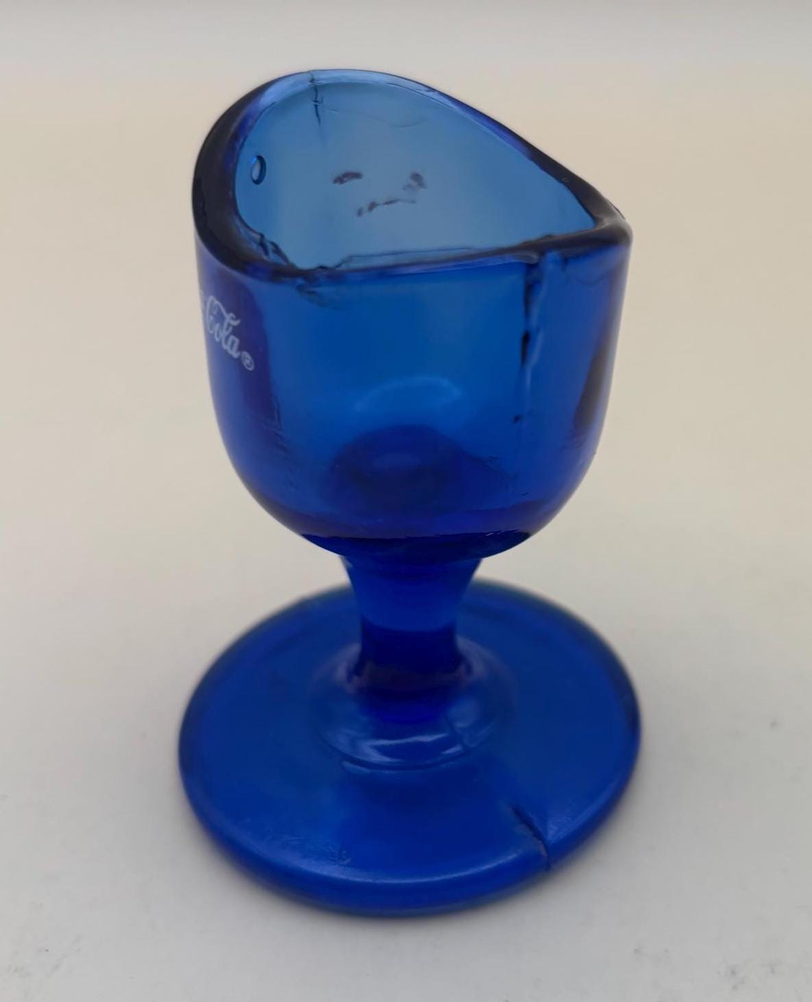 Vintage Coca Cola Cobalt Blue Eye Cup Blue Glass Lover Antiques and Vintage