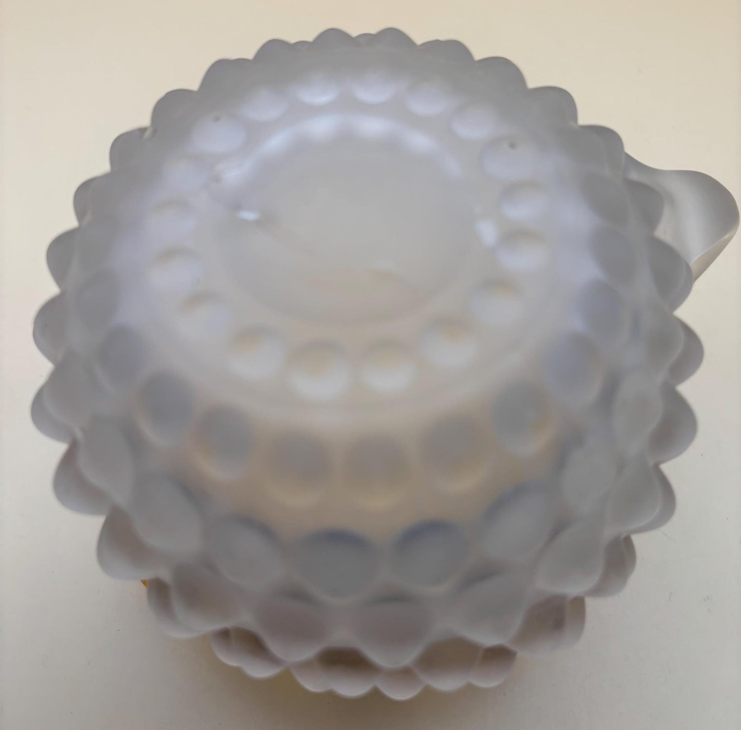 Antique Hobbs, Brockunier & Co. Blue Glass Hobnail Amber Creamer Lover Antiques and Vintage