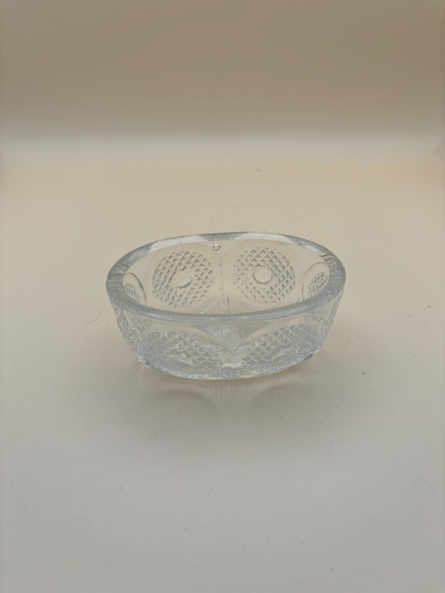 Vintage Small Crystal Bowl with Sunburst Design on Bottom Lover Antiques and Vintage
