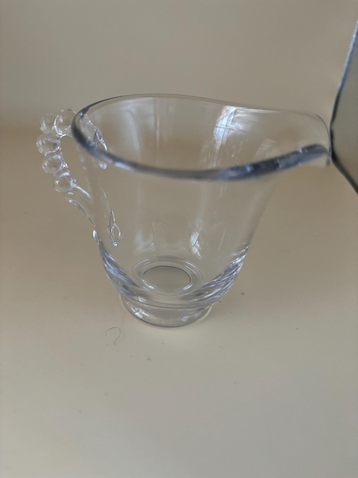 Antique Imperial Beaded Glass Candlewick Creamer Sugar and Holder Set Lover Antiques and Vintage