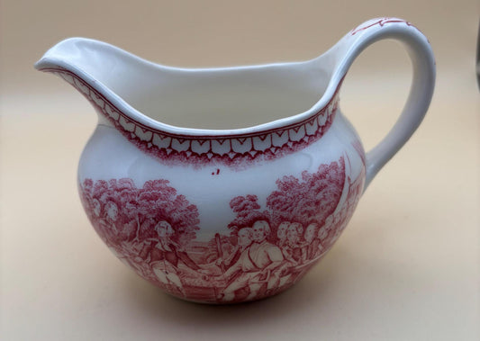 Vintage Currier & Ives Gravy Boat Dish Royal China Americana Creamer Lover Antiques and Vintage