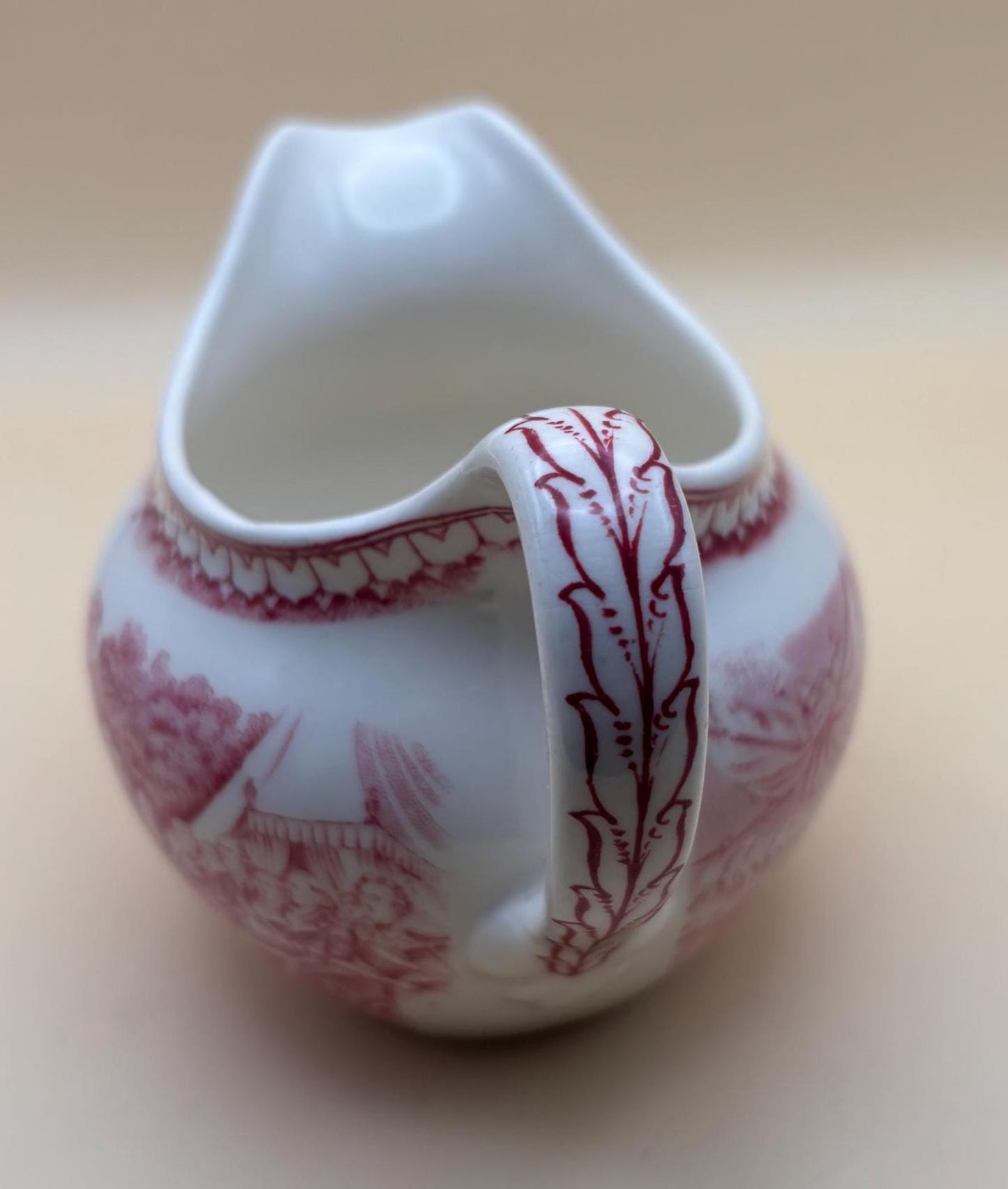 Vintage Glass Vase with Flower Design at Mouth Lover Antiques and Vintage