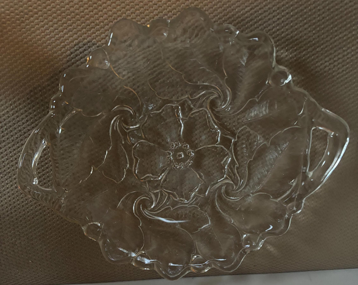 Vintage Indiana Glass Wild Rose Large Plate or Platter Dinner Plate Lover Antiques and Vintage