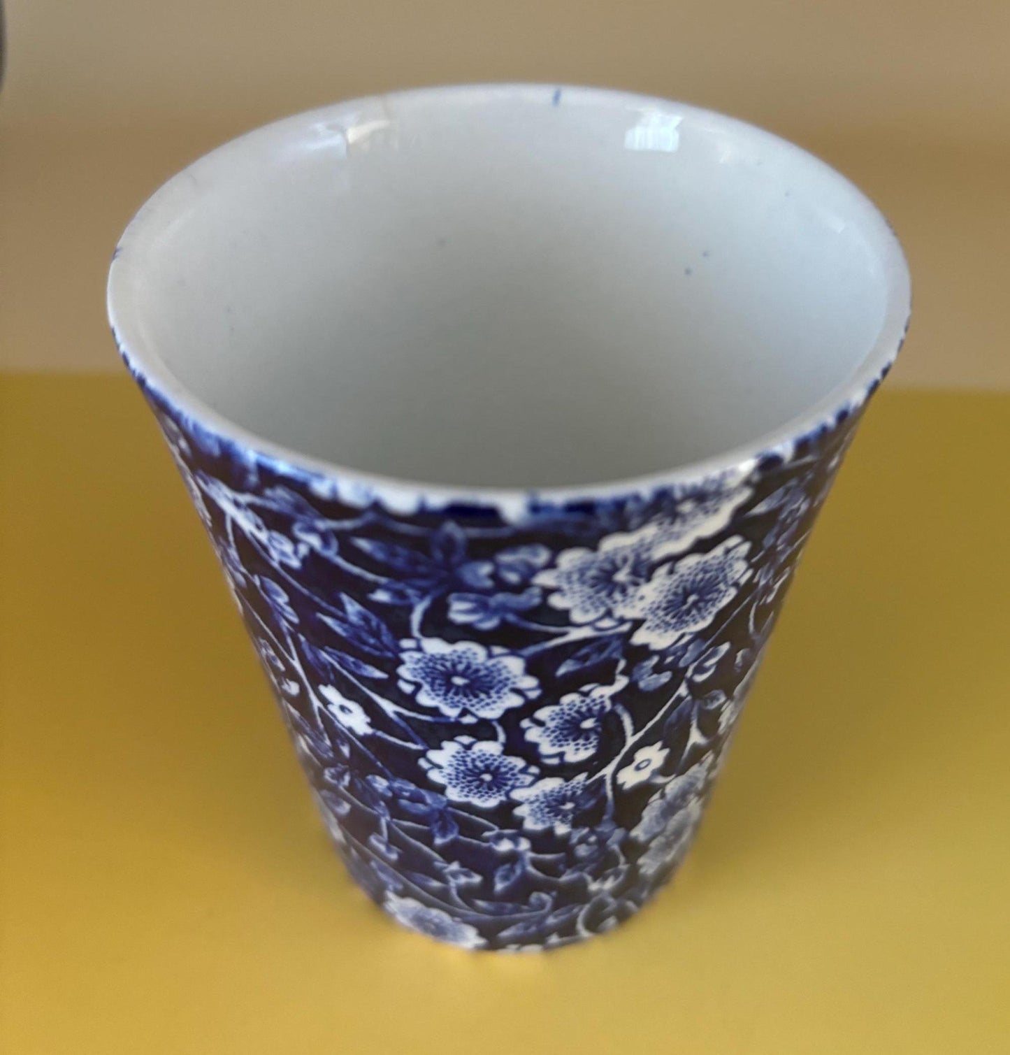 Vintage CALICO Blue Flower Cup Royal Crownford Ironstone England Blue and White Floral Transferware Plate Lover Antiques and Vintage