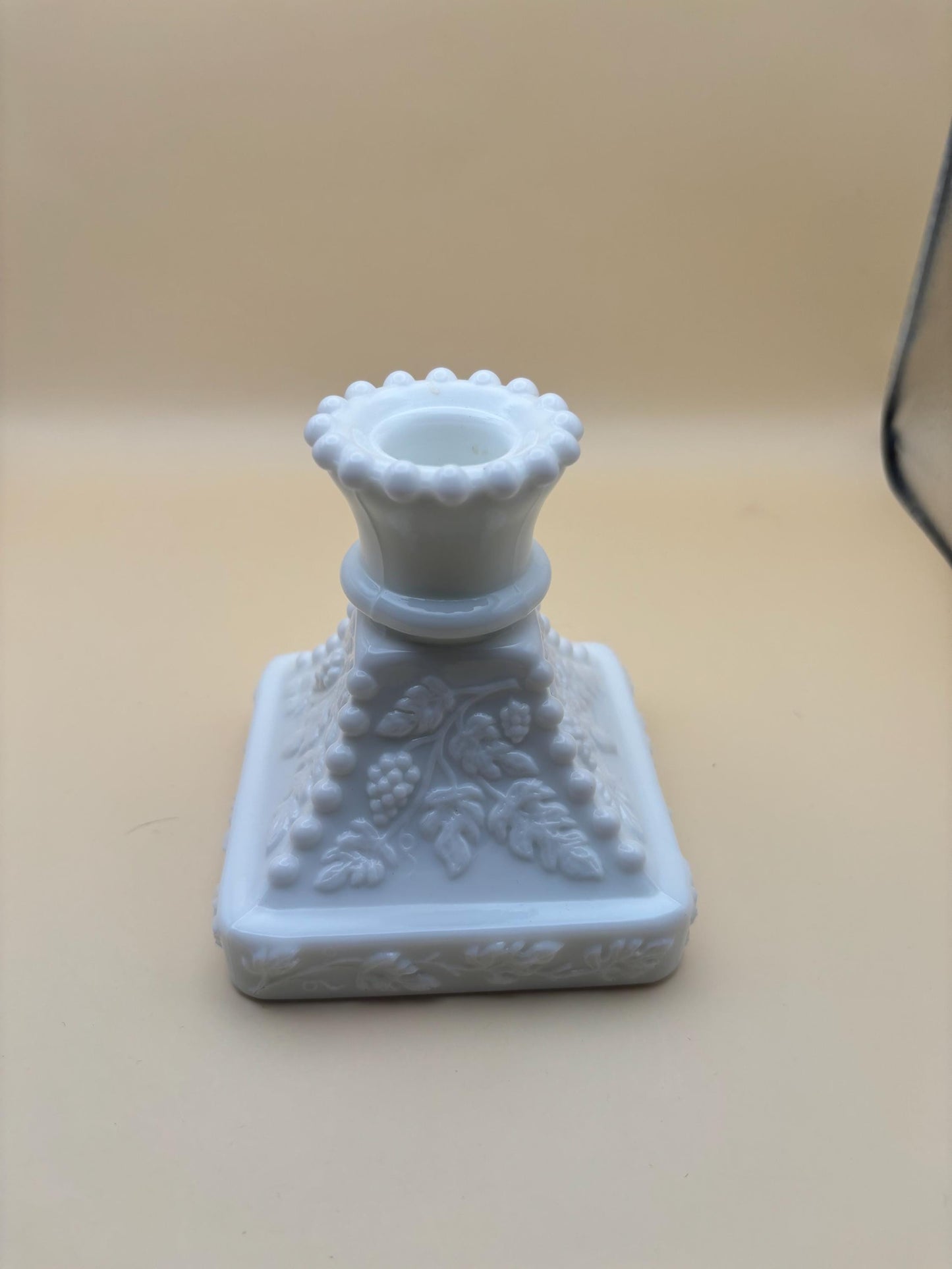 Vintage Westmoreland Beaded Grape Candle Stick Holder Lover Antiques and Vintage