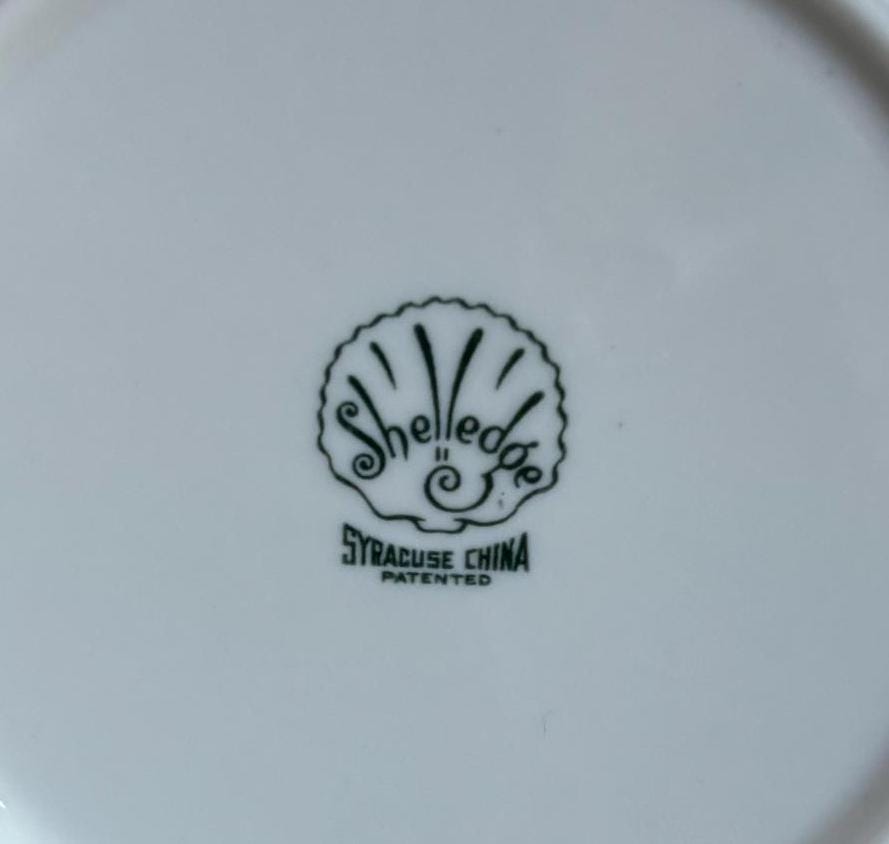 Vintage Shelledge White Etched Saucer Plate with Narrow Flutes Edging Syracuse China Lover Antiques and Vintage
