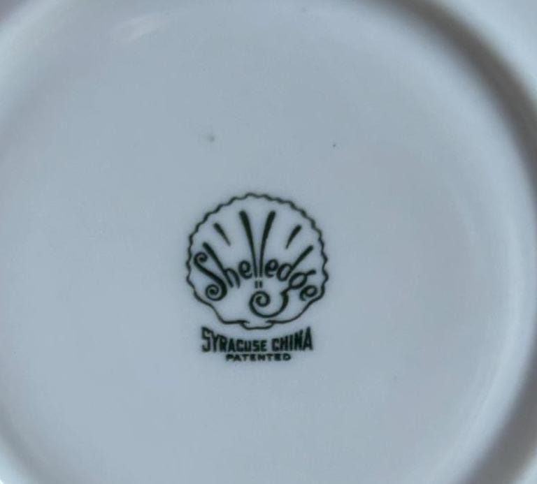 Vintage Shelledge White Etched Saucer Plate with Narrow Flutes Edging Syracuse China Lover Antiques and Vintage