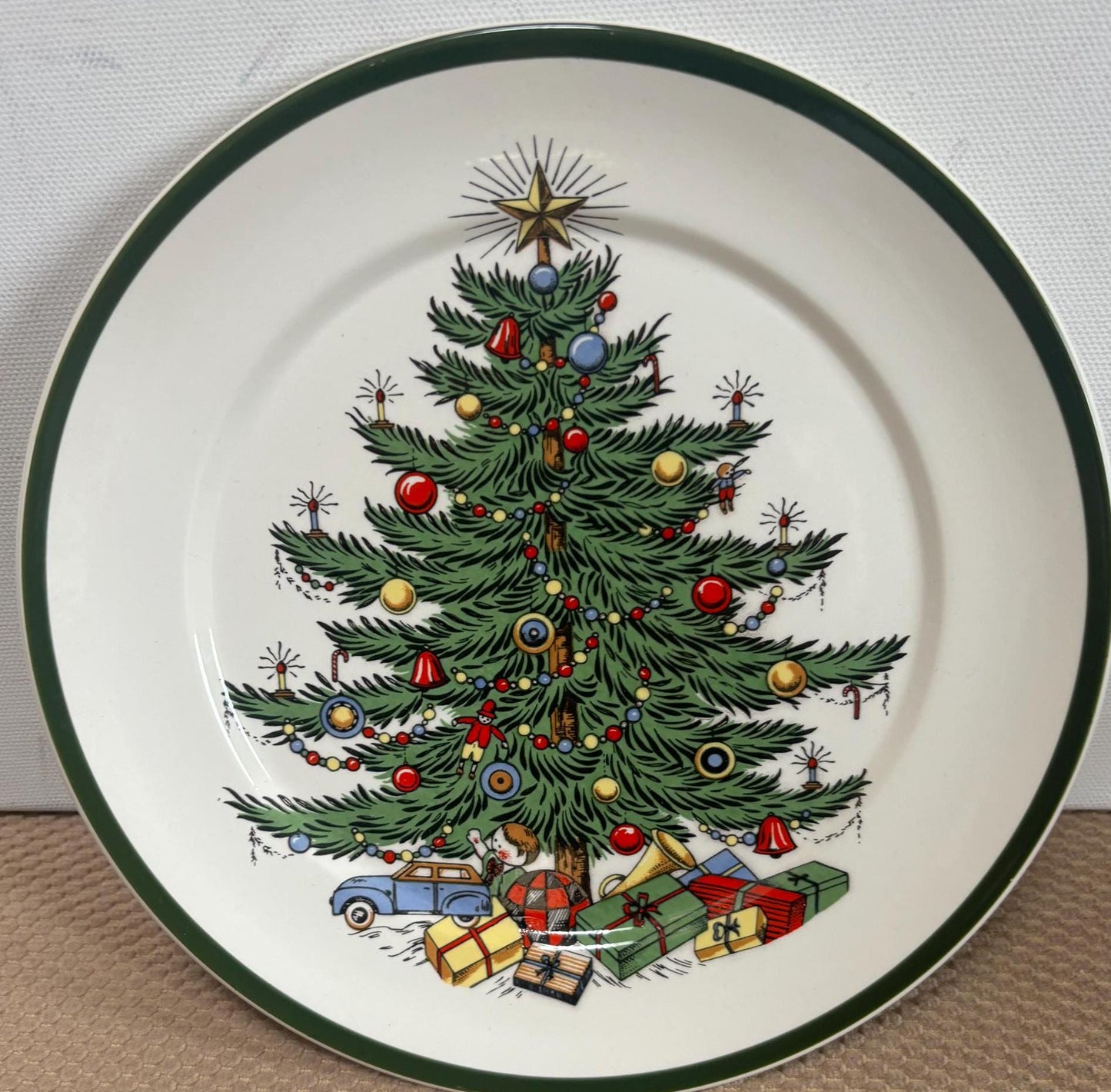 Vintage Christmas Tree Salad Plate by Cuthbertson Made in England Lover Antiques and Vintage