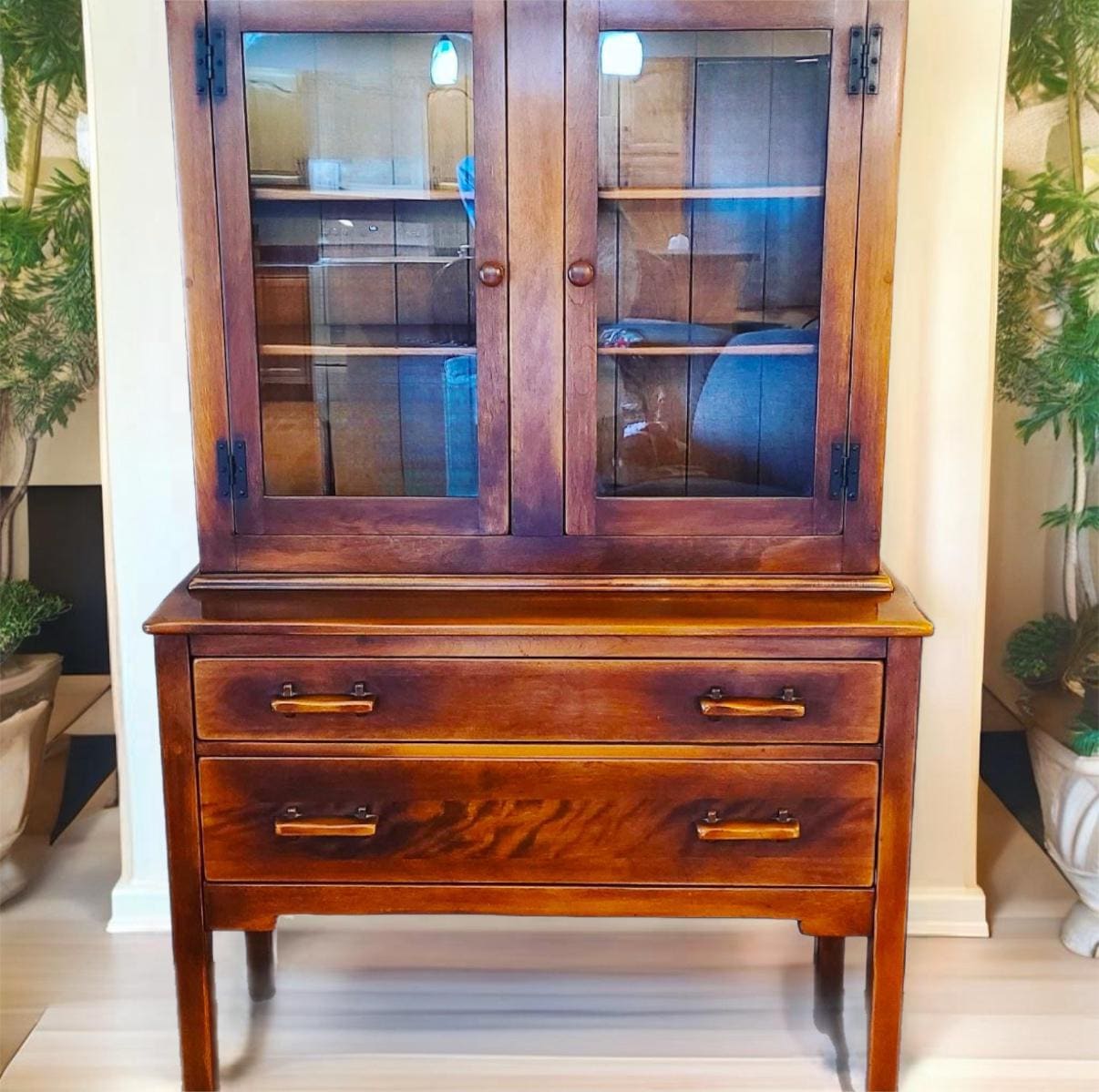 Vintage Cushman Colonial Creations Marlboro Serving Table and China Cabinet No. 5-174 Lover Antiques and Vintage