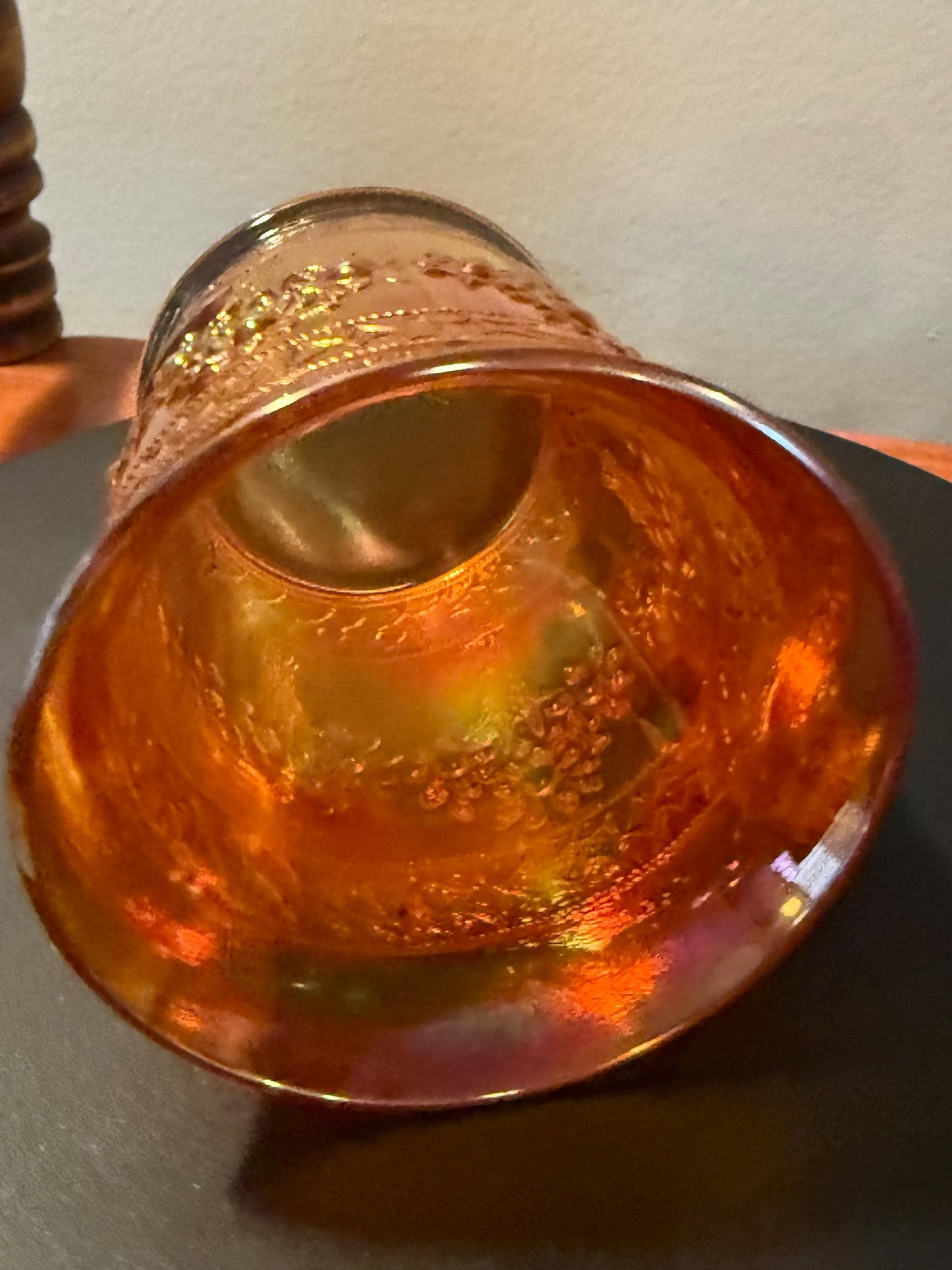 Antique Fenton Marigold Carnival Glass Mug Orange Carnival Glass Cup with Handle Lover Antiques and Vintage