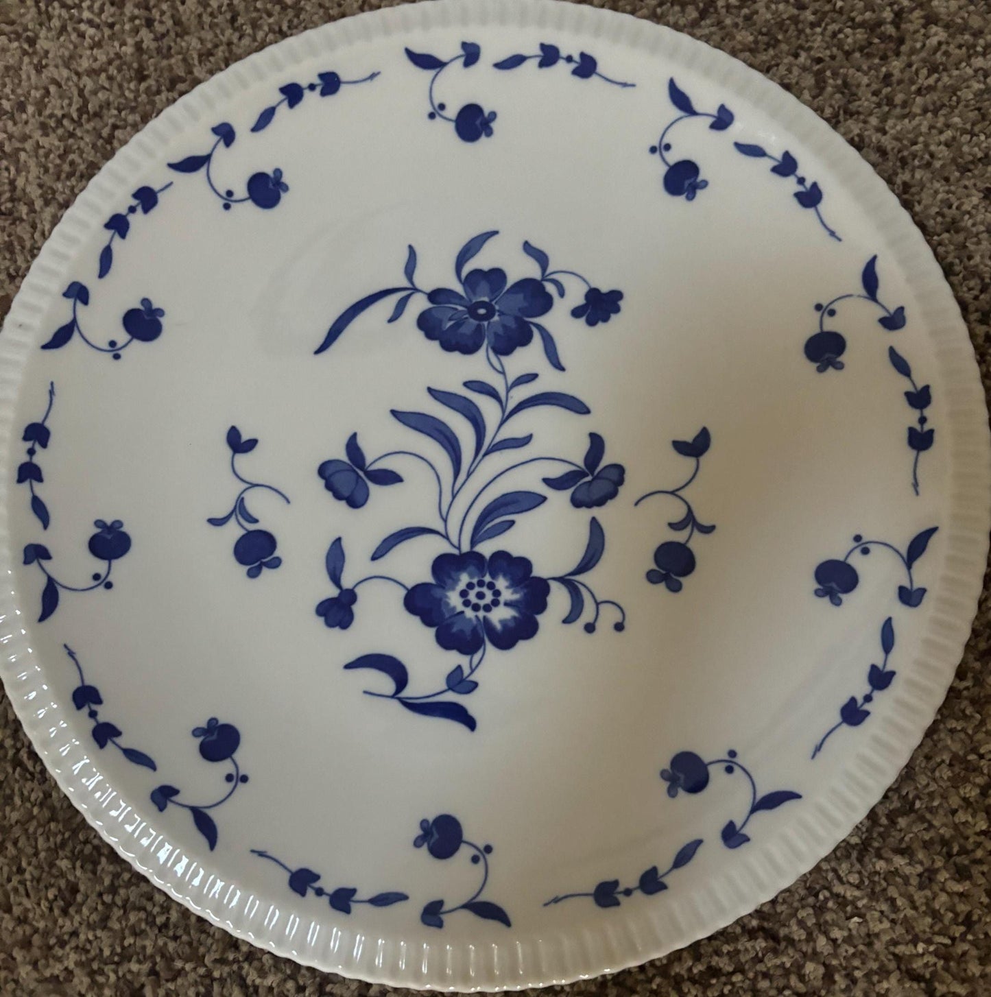 Vintage Shelledge White Large Platter with Narrow Flutes Edging Syracuse China Lover Antiques and Vintage