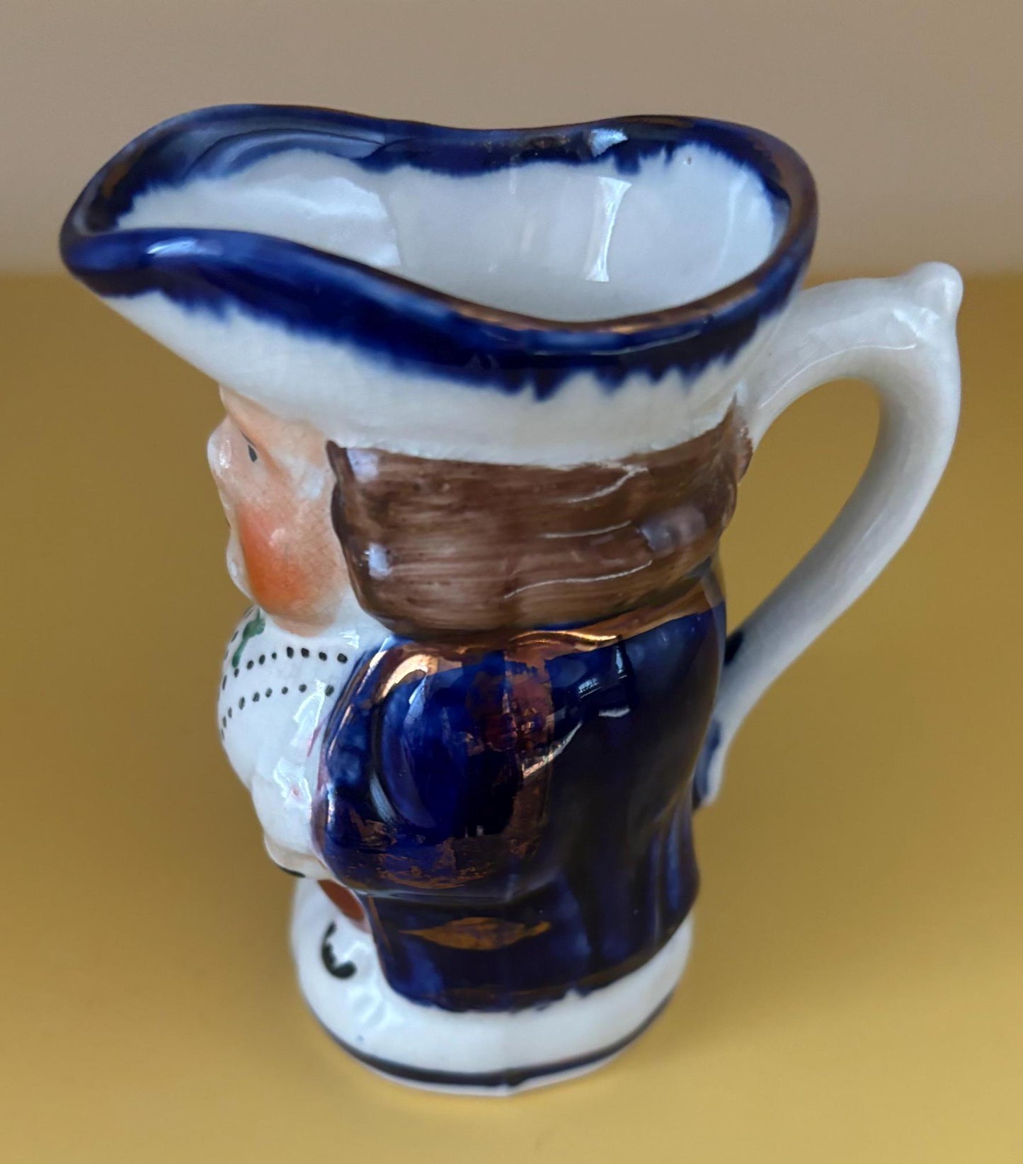 Antique Allerton China Toby Mug Small Pitcher Colonial Man Figurine Lover Antiques and Vintage