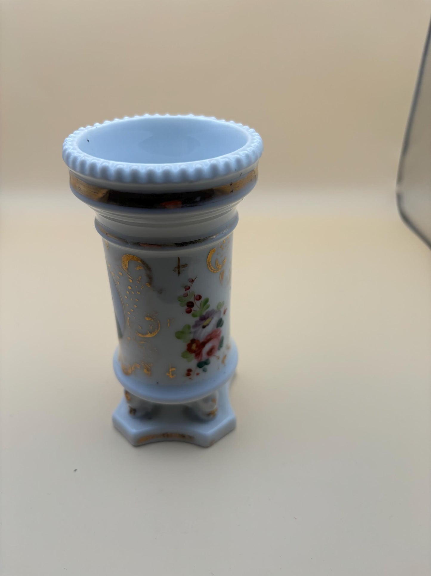 Antique Porcelain Spill Vase Victorian Footed Vase Lover Antiques and Vintage