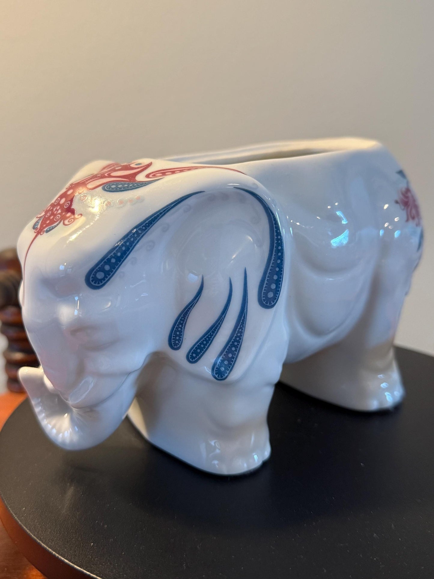 Vintage Ceramic Elephant Sculpture The Royal Pavilion For Brighton Exclusively For Elizabeth Arden Trunk Up Lover Antiques and Vintage