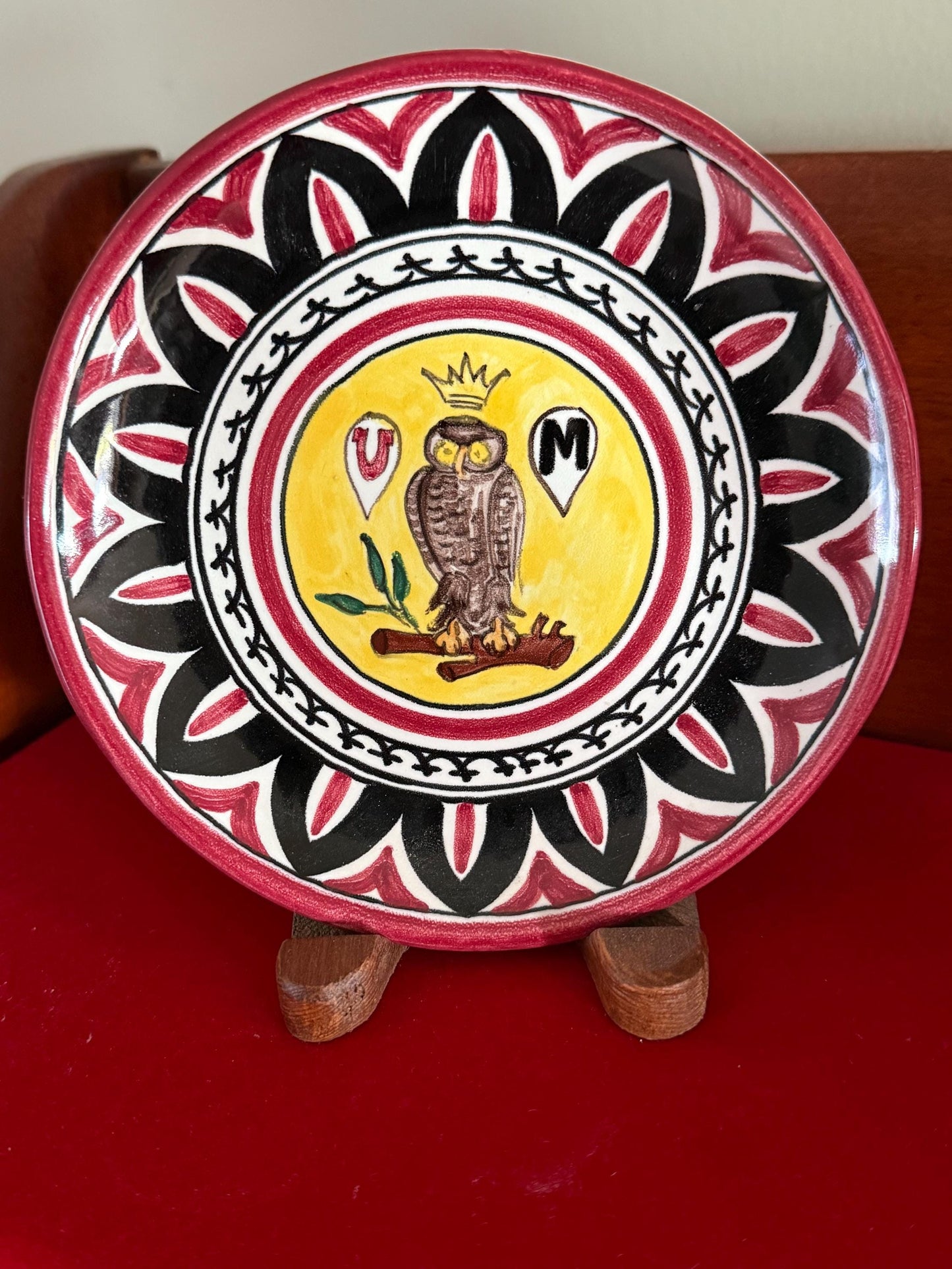 Vintage Palio di Siena Owl Plate Owl Porcelain Plate Lover Antiques and Vintage