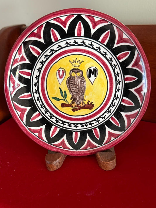 Vintage Palio di Siena Owl Plate Owl Porcelain Plate Lover Antiques and Vintage