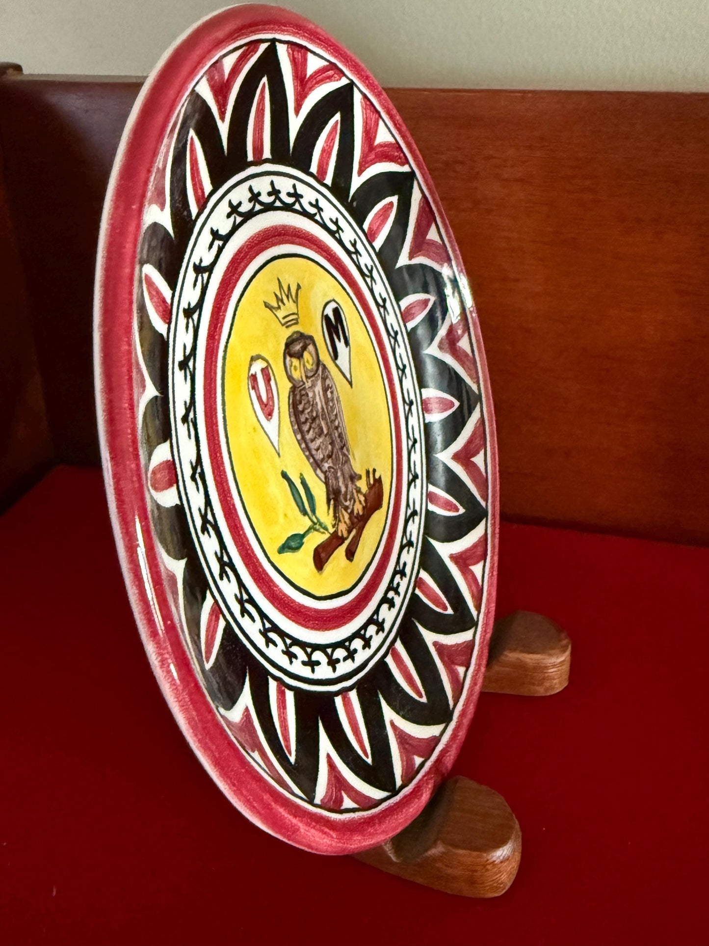 Vintage Palio di Siena Owl Plate Owl Porcelain Plate Lover Antiques and Vintage