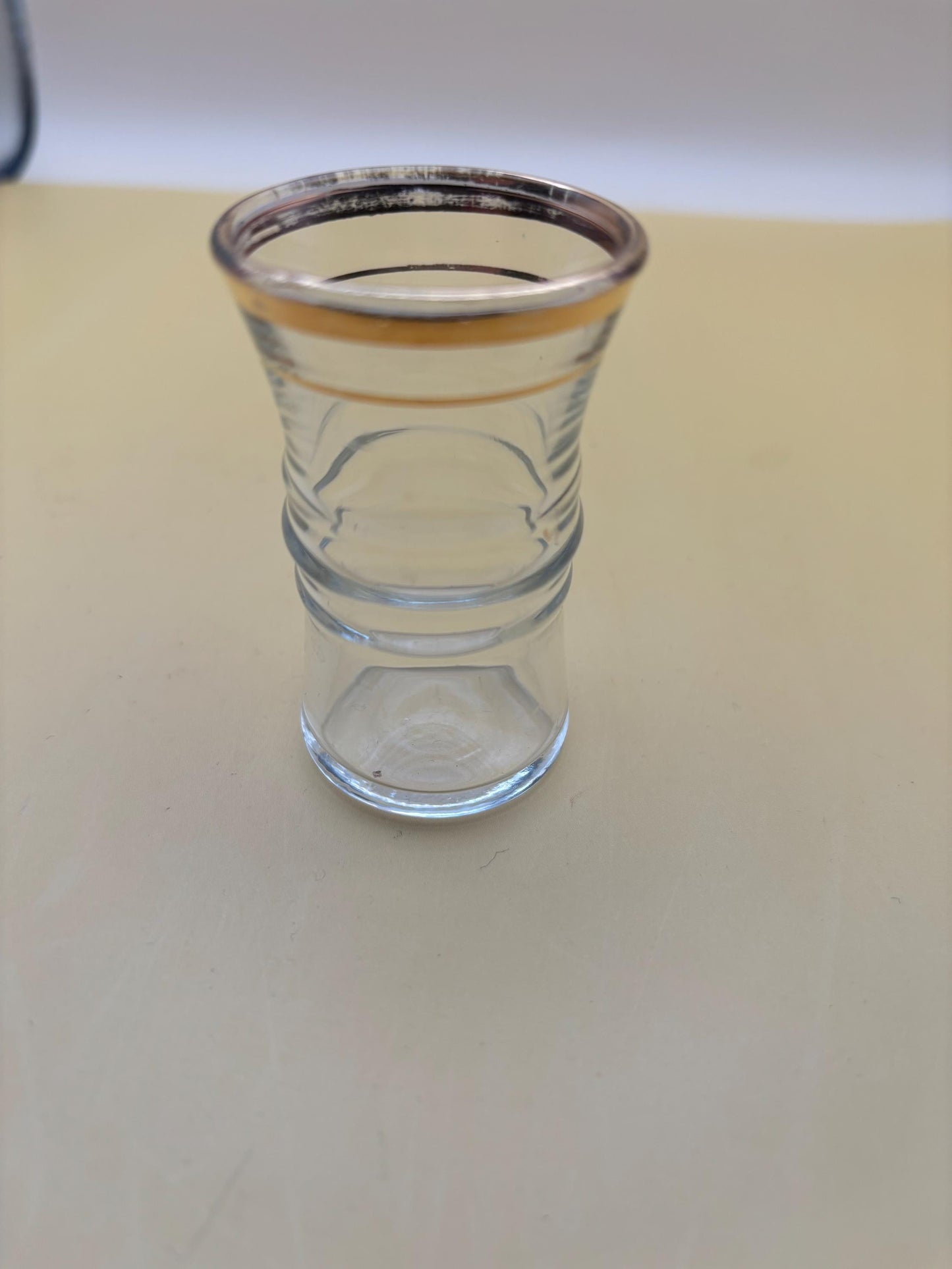Vintage Gold Gilded Shot Glass Lover Antiques and Vintage