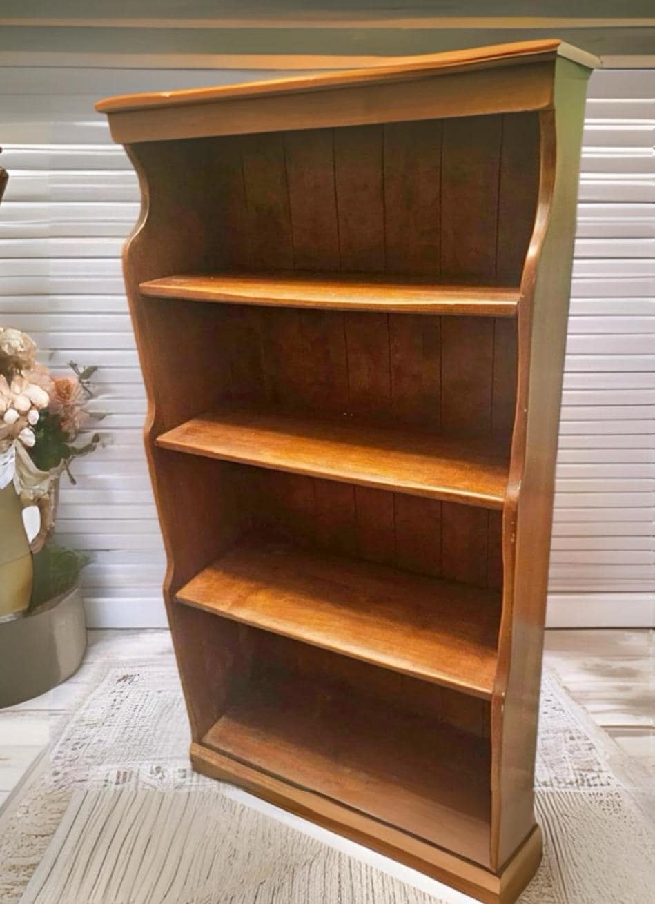 Cushman Colonial Creations Open Book Shelves 461 No. 3-77 Rustic Wood Bookcase Storage Shelf Shelving Lover Antiques and Vintage