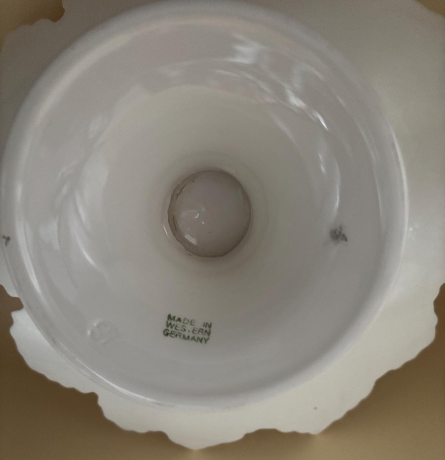 Vintage Majolica Fig Leaf Footed Dish Made in West Germany Lover Antiques and Vintage