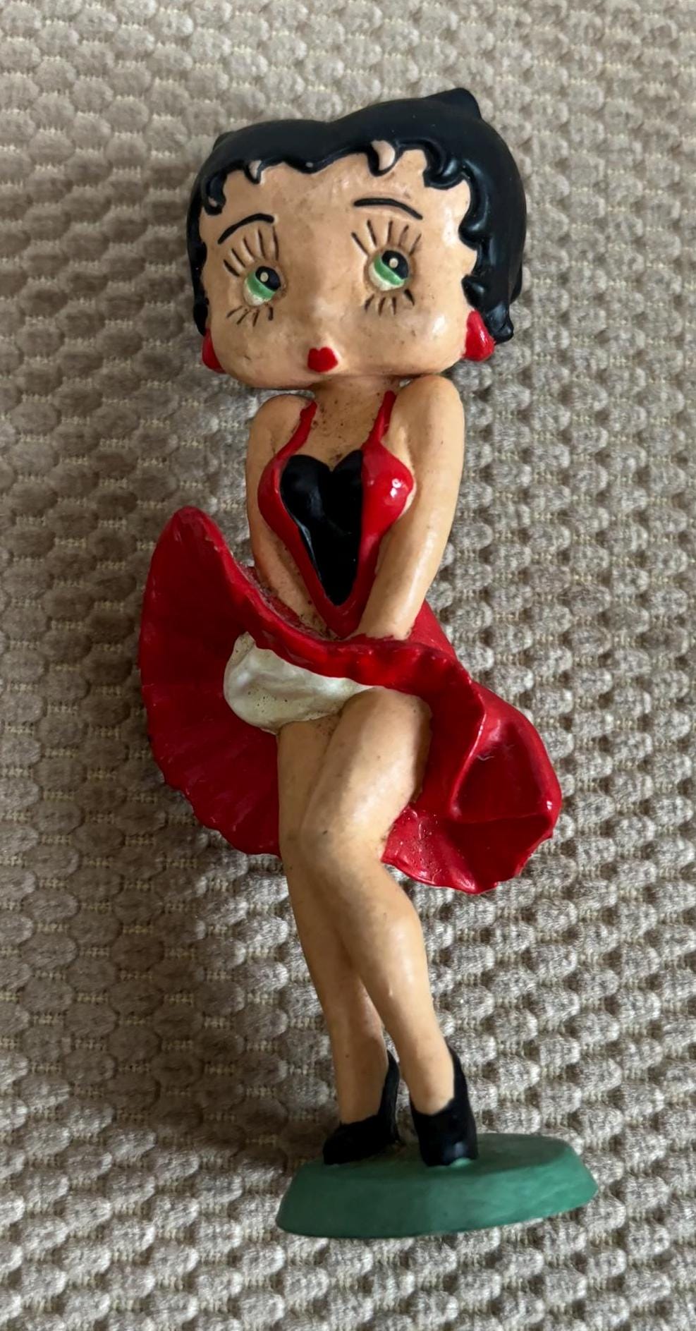 Vintage Betty Boop Statue with the Red Frilly Dress KFS/FS Bully West Germany Europe Dated 1989 Figurine Lover Antiques and Vintage