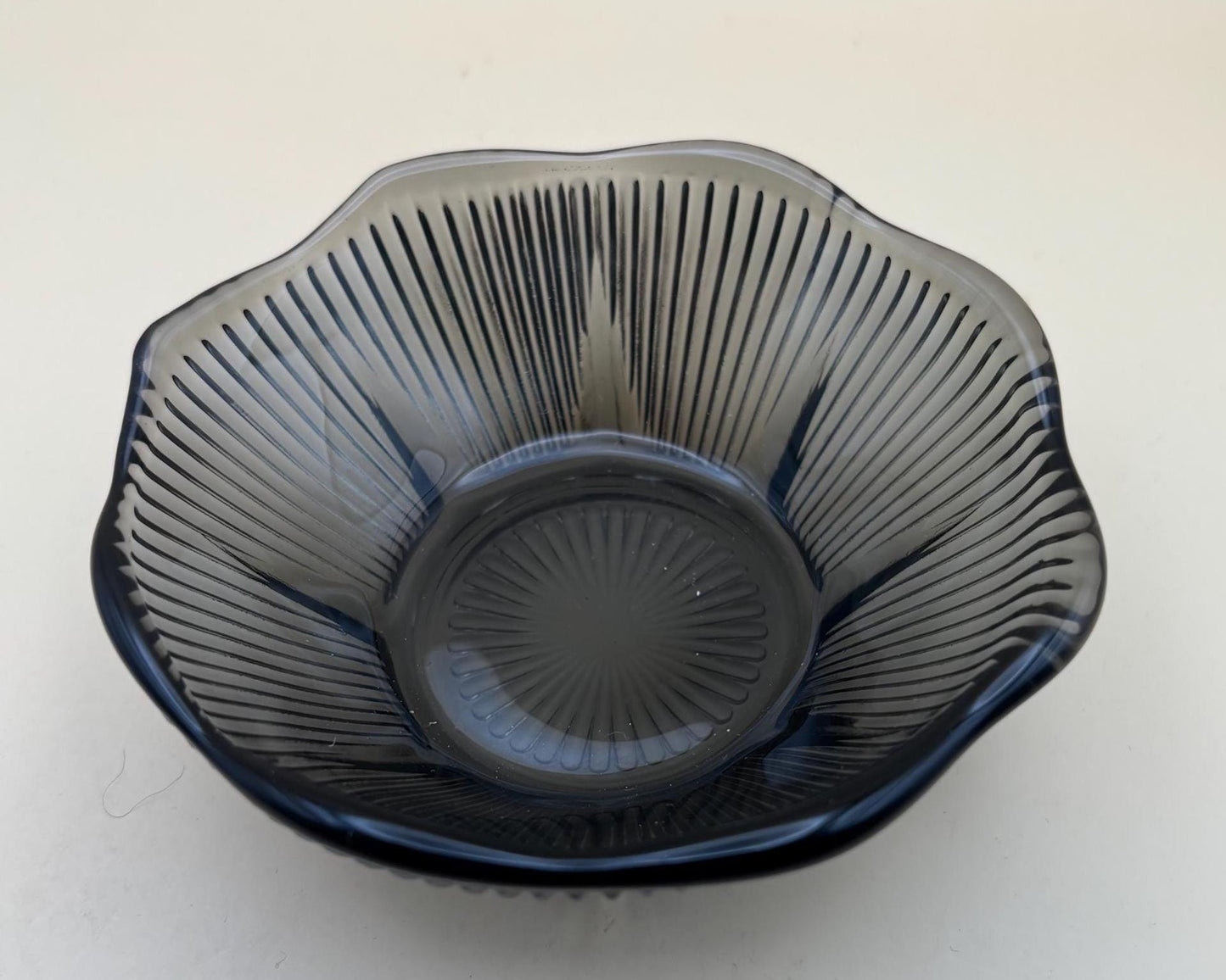 Mid Century Modern Gray Scalloped Dip Dish Lover Antiques and Vintage