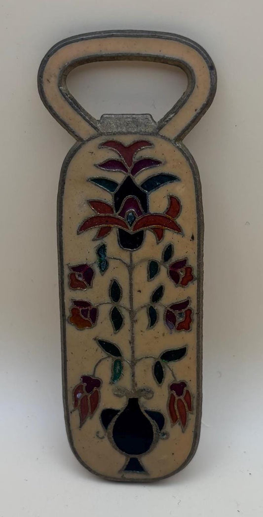 Vintage Greece Bronze and Enamel Can Opener Lover Antiques and Vintage