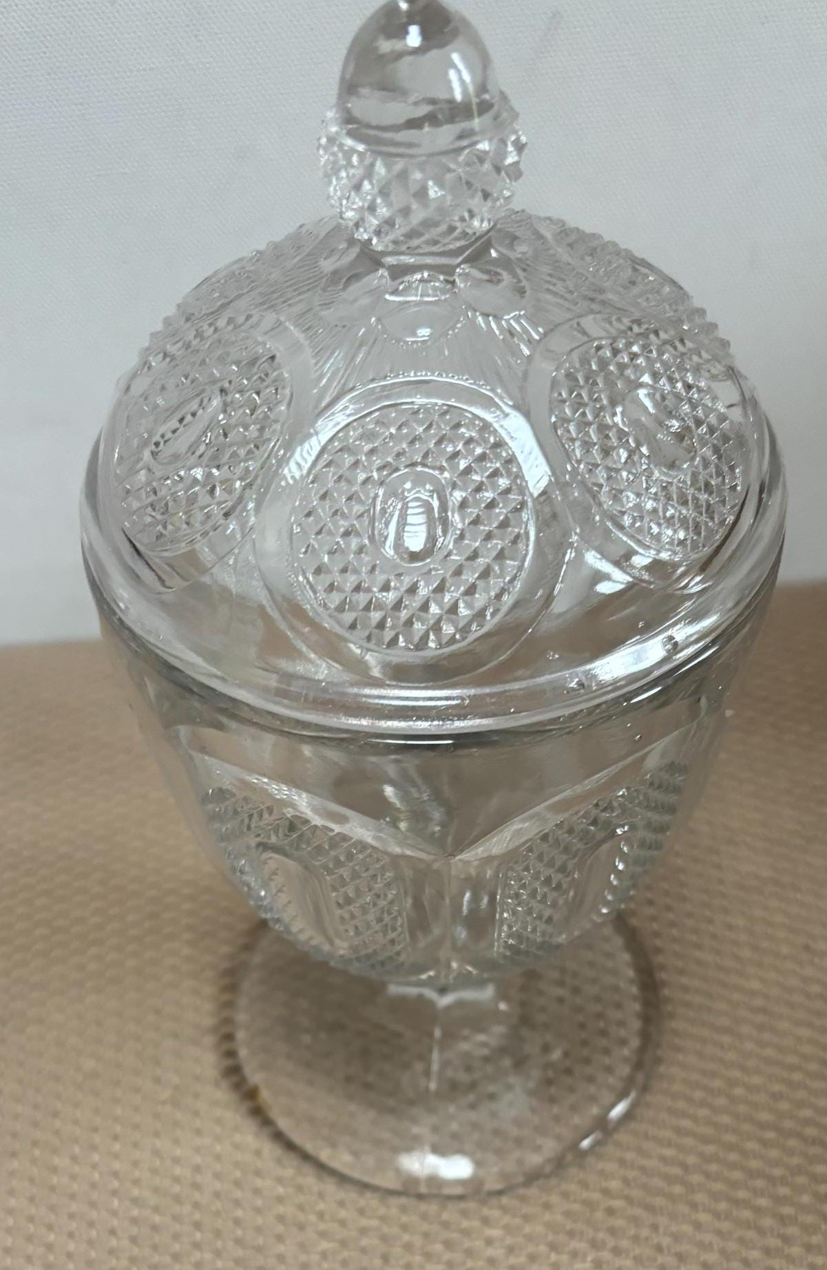 Vintage Duncan & Miller Hobnail Champagne Glass with Pedestal Lover Antiques and Vintage
