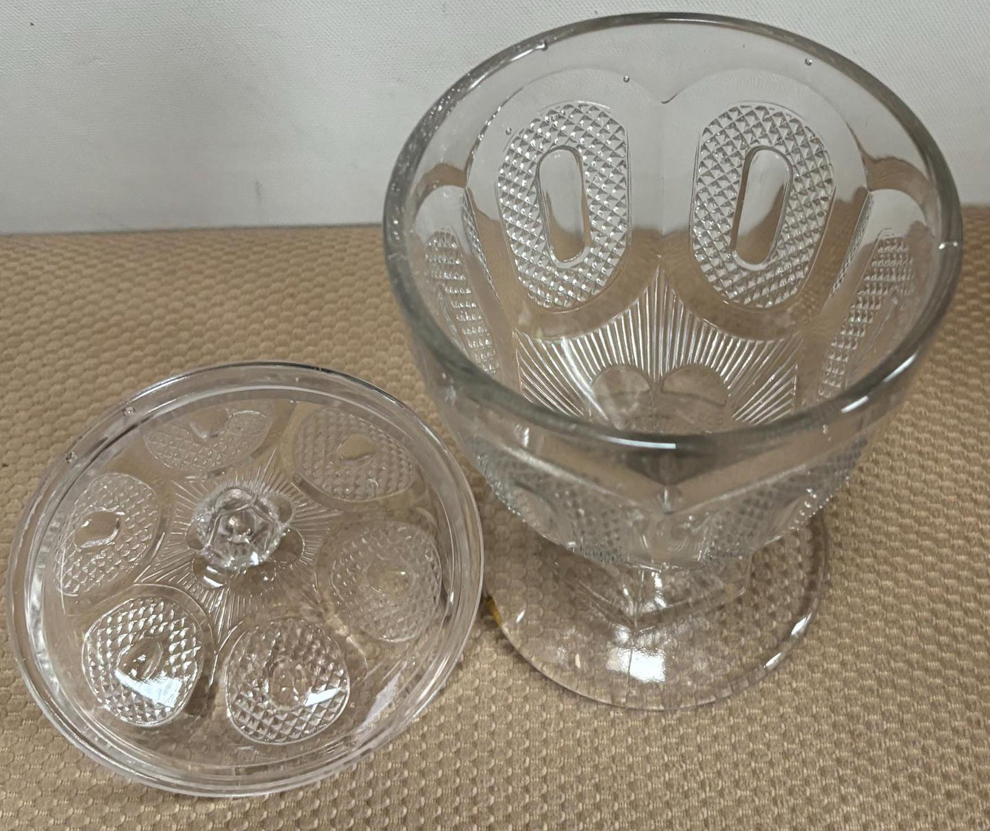 Vintage Duncan & Miller Hobnail Champagne Glass with Pedestal Lover Antiques and Vintage