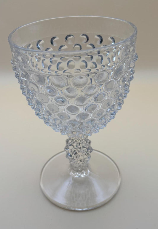 Vintage Hobnail Water Goblet Duncan & Miller Hobnail Glass with Pedestal Lover Antiques and Vintage