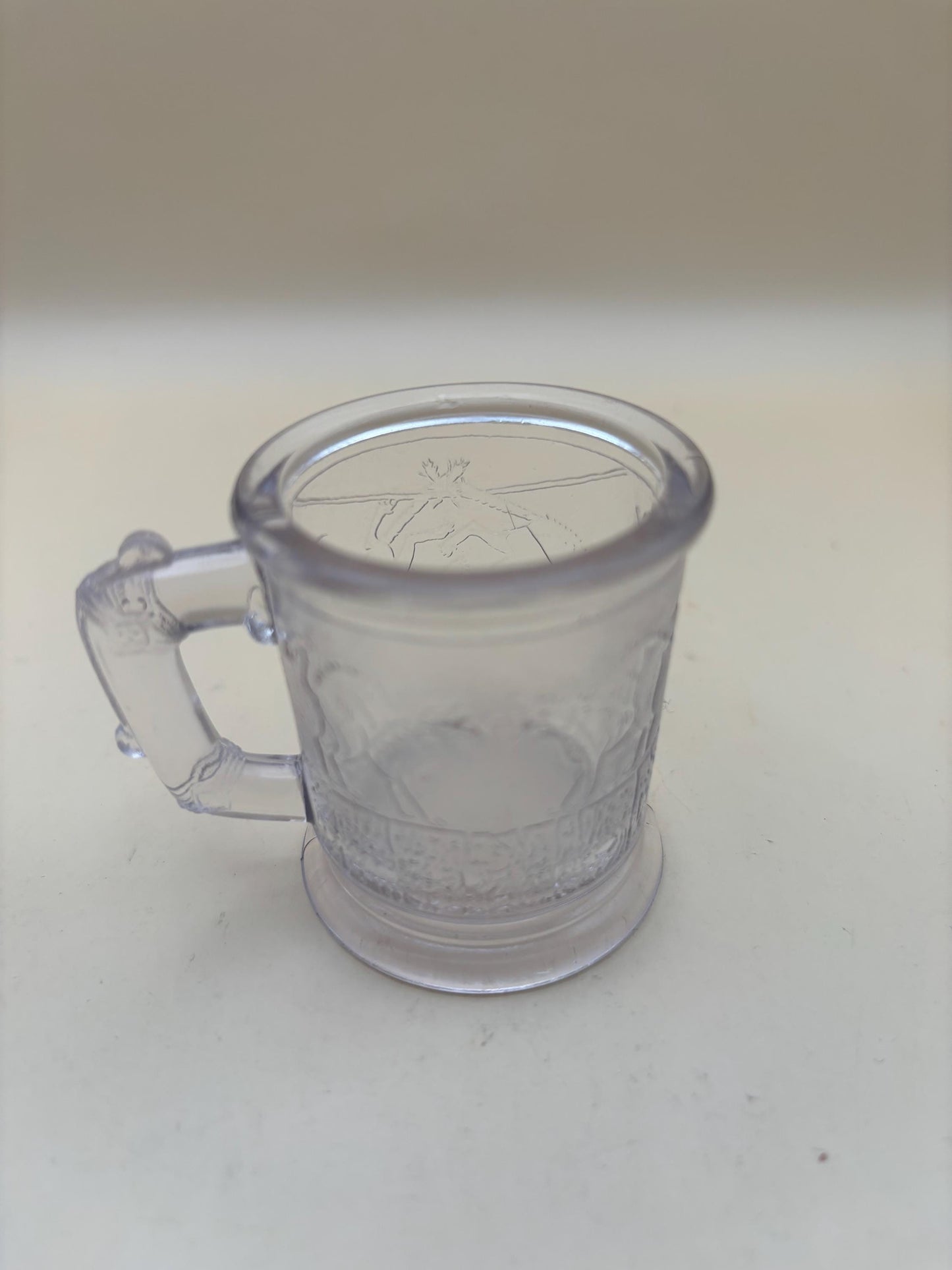 Antique EAPG Dithridge Glass Cats Fighting Toy Mug 1879 Lover Antiques and Vintage