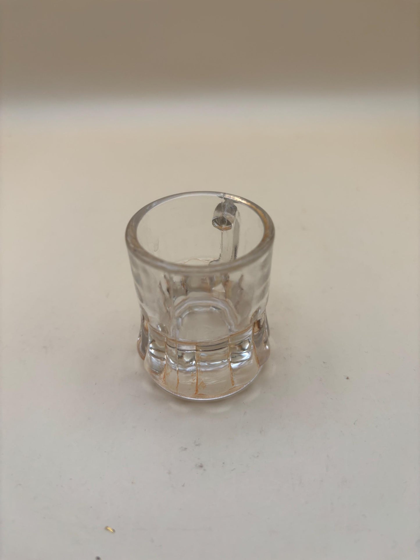 Antique EAPG Clear Shot Glass with Handle Mini Beer Mug Shot Glass Lover Antiques and Vintage