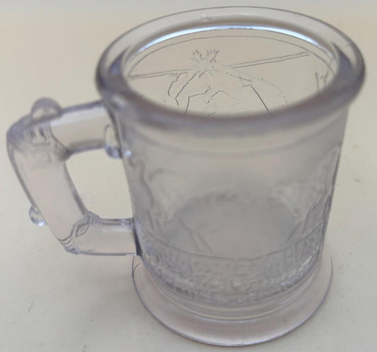 Antique EAPG Dithridge Glass Cats Fighting Toy Mug 1879 Lover Antiques and Vintage